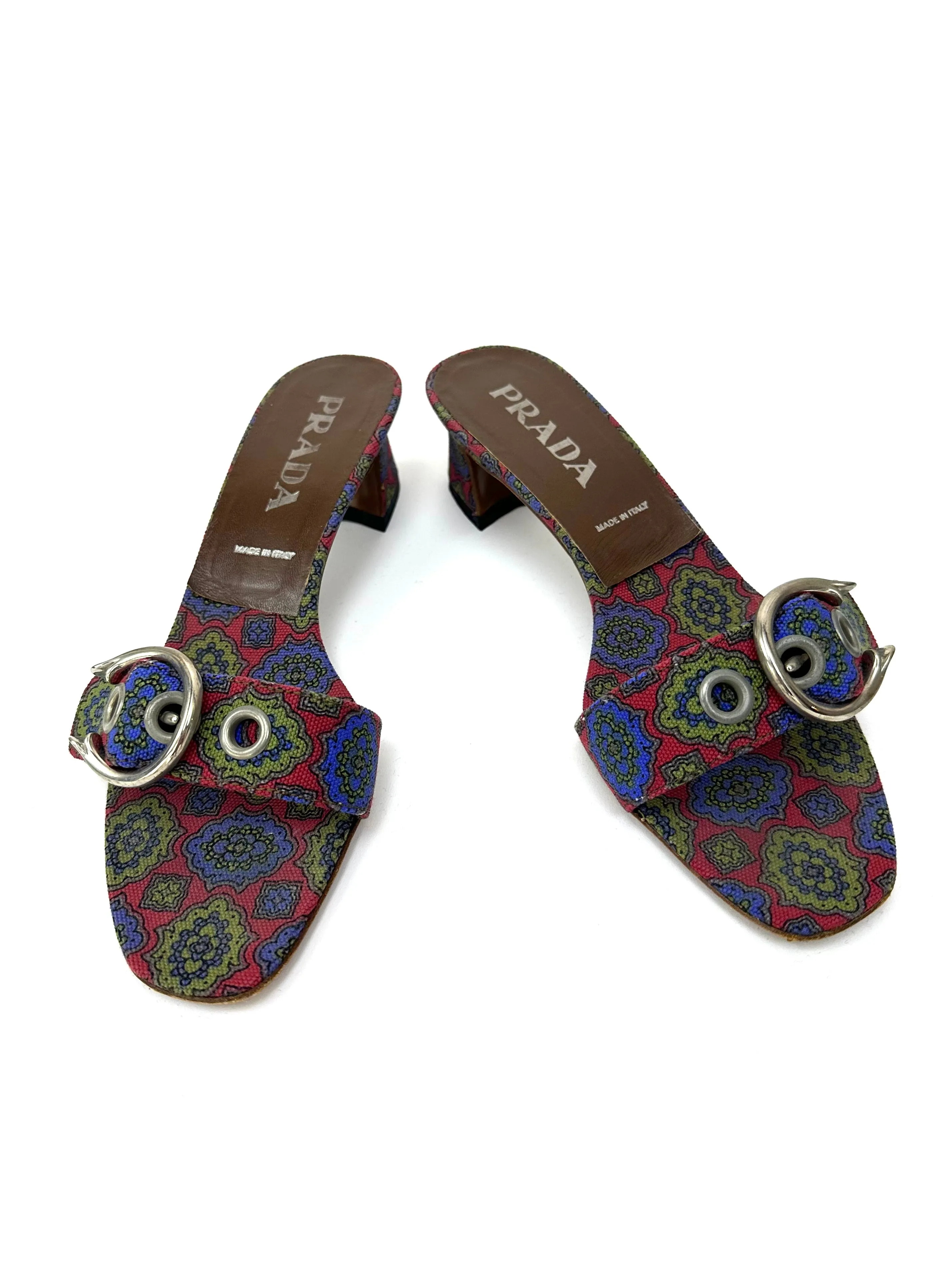 Prada Buckle Strap Slides