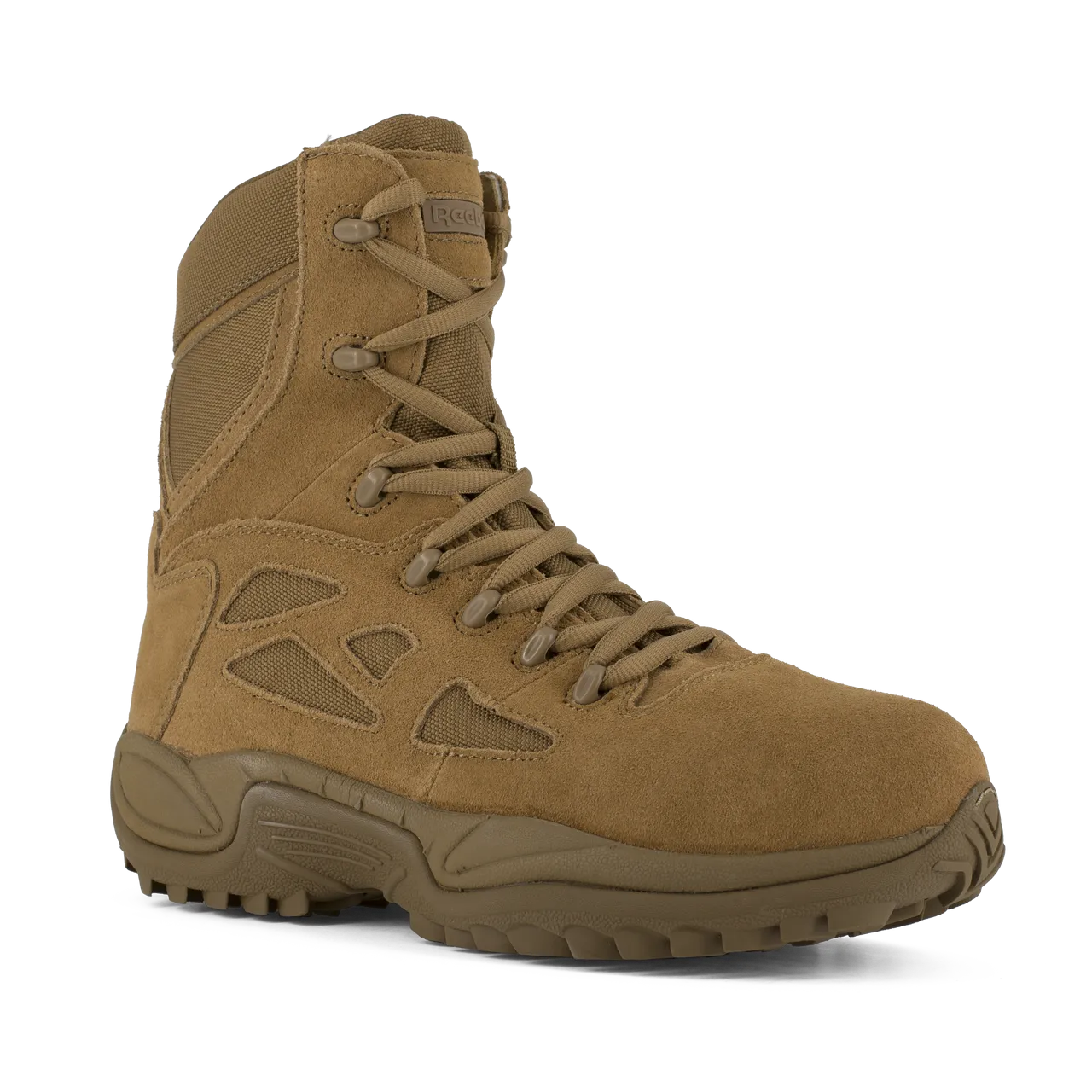 Reebok Tactical Men's 8 Inch Rapid Response RB Composite Toe Side Zip Boots Coyote Brown RB8850