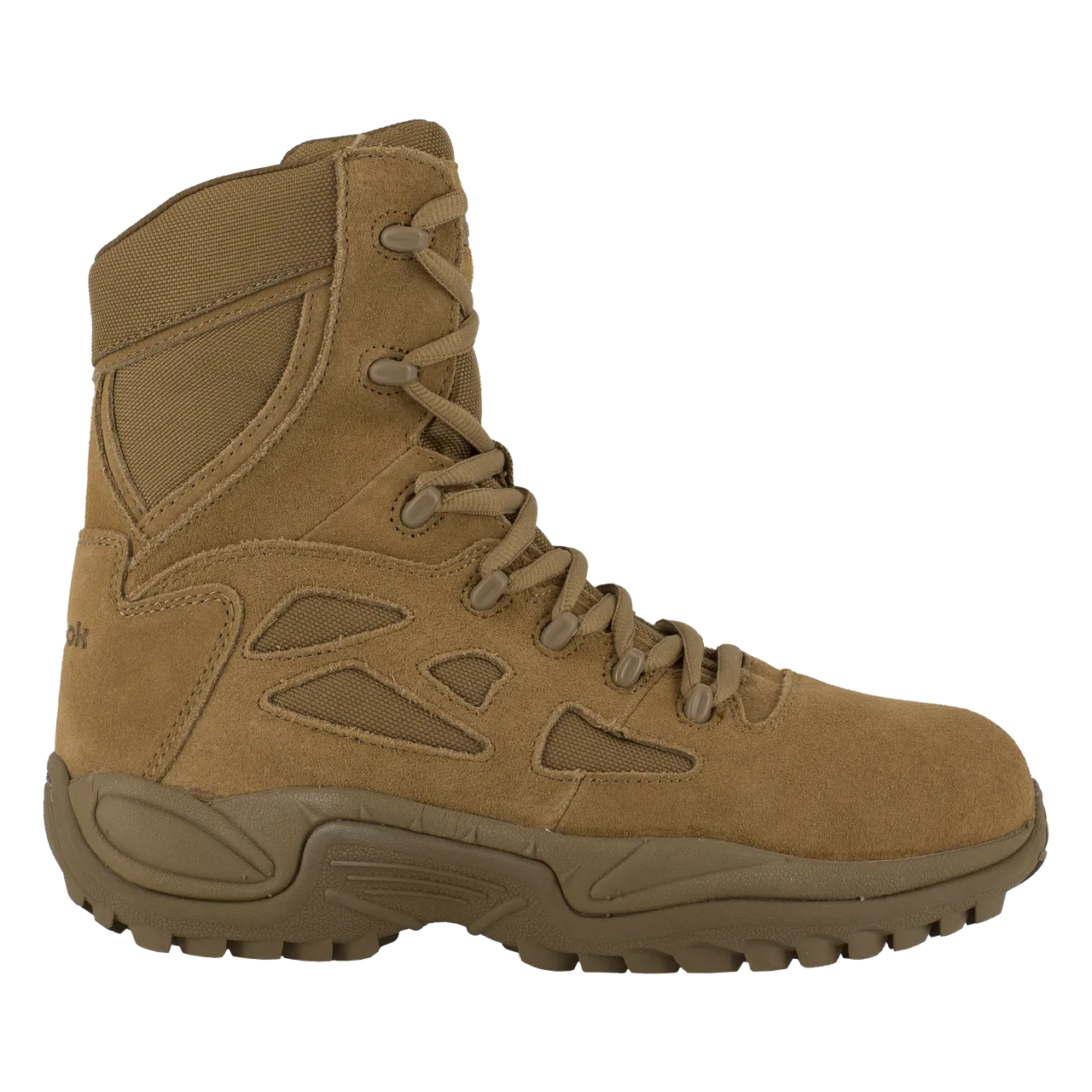 Reebok Tactical Men's 8 Inch Rapid Response RB Composite Toe Side Zip Boots Coyote Brown RB8850