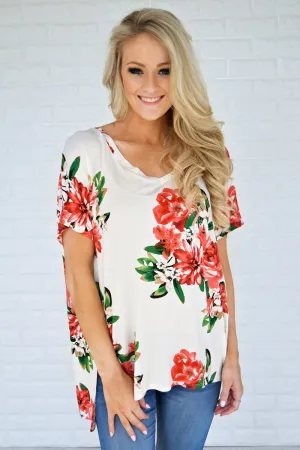 River of Roses Floral Top