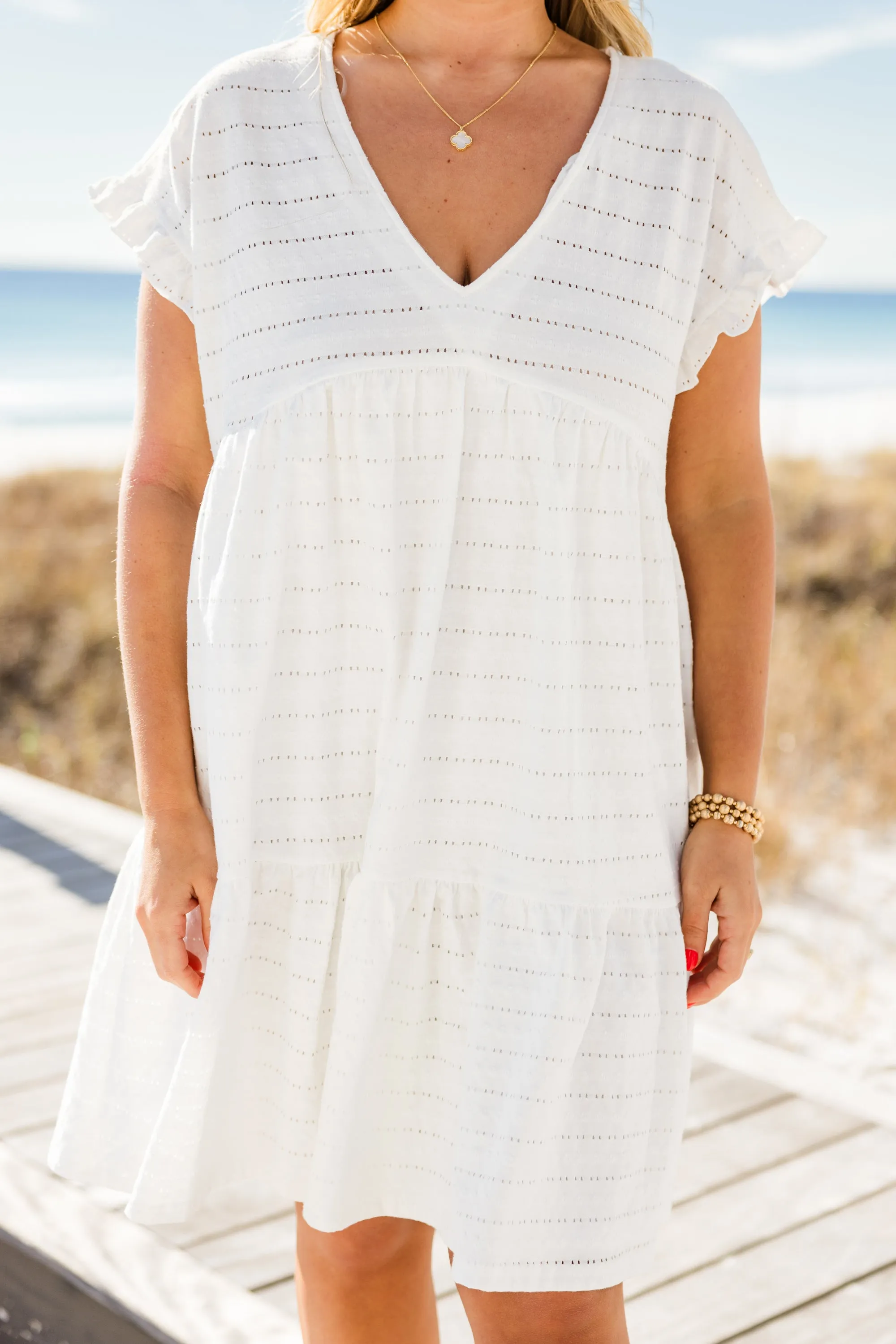 Roam With Me Dress, White