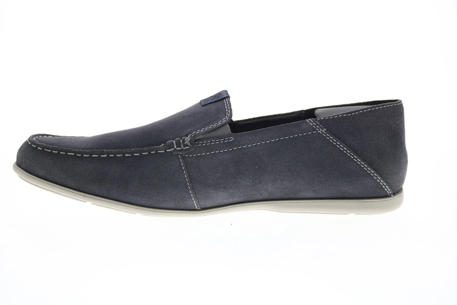 Rockport Malcom Step Back CI4517 Mens Gray Wide Suede Loafers Casual Shoes
