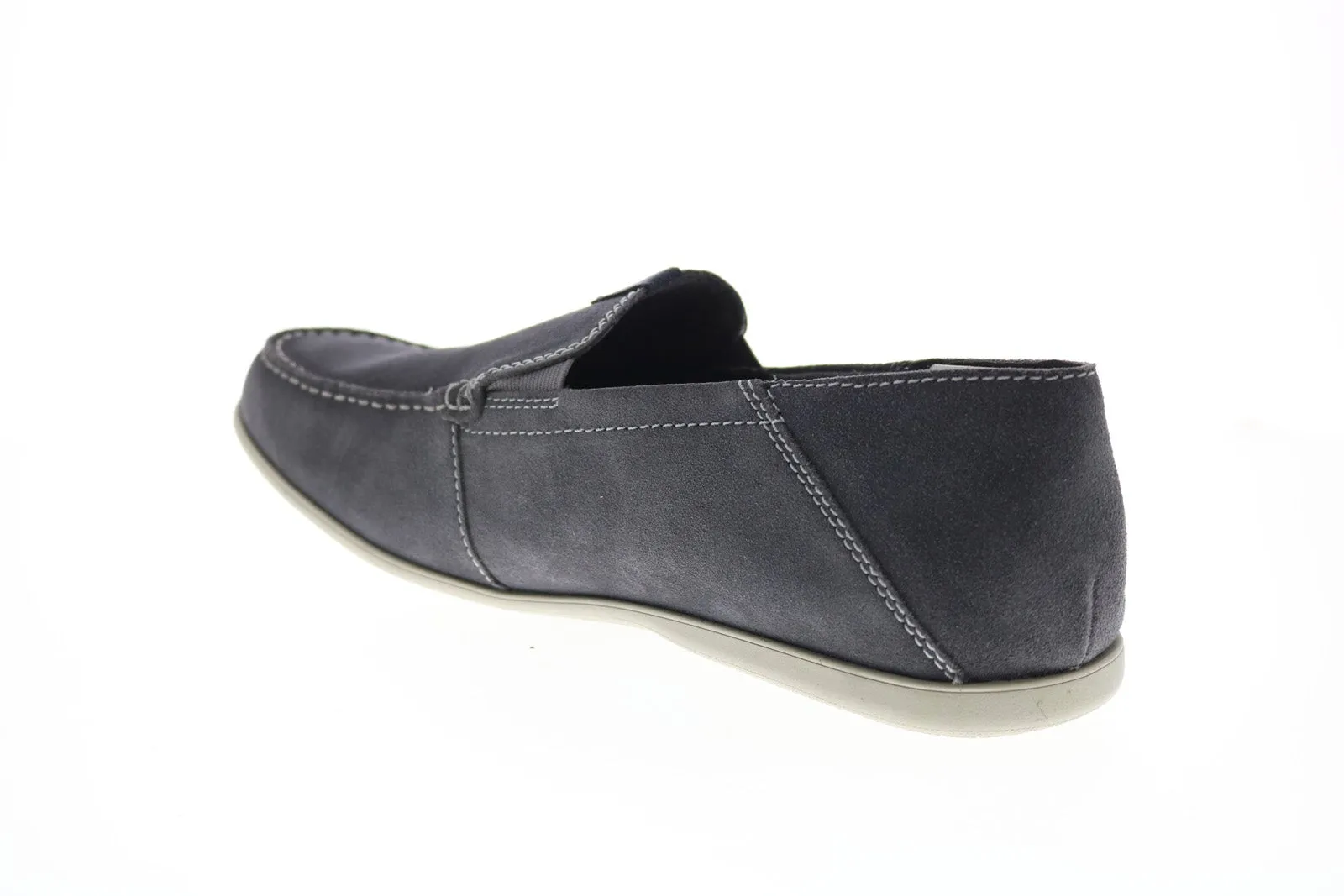Rockport Malcom Step Back CI4517 Mens Gray Wide Suede Loafers Casual Shoes