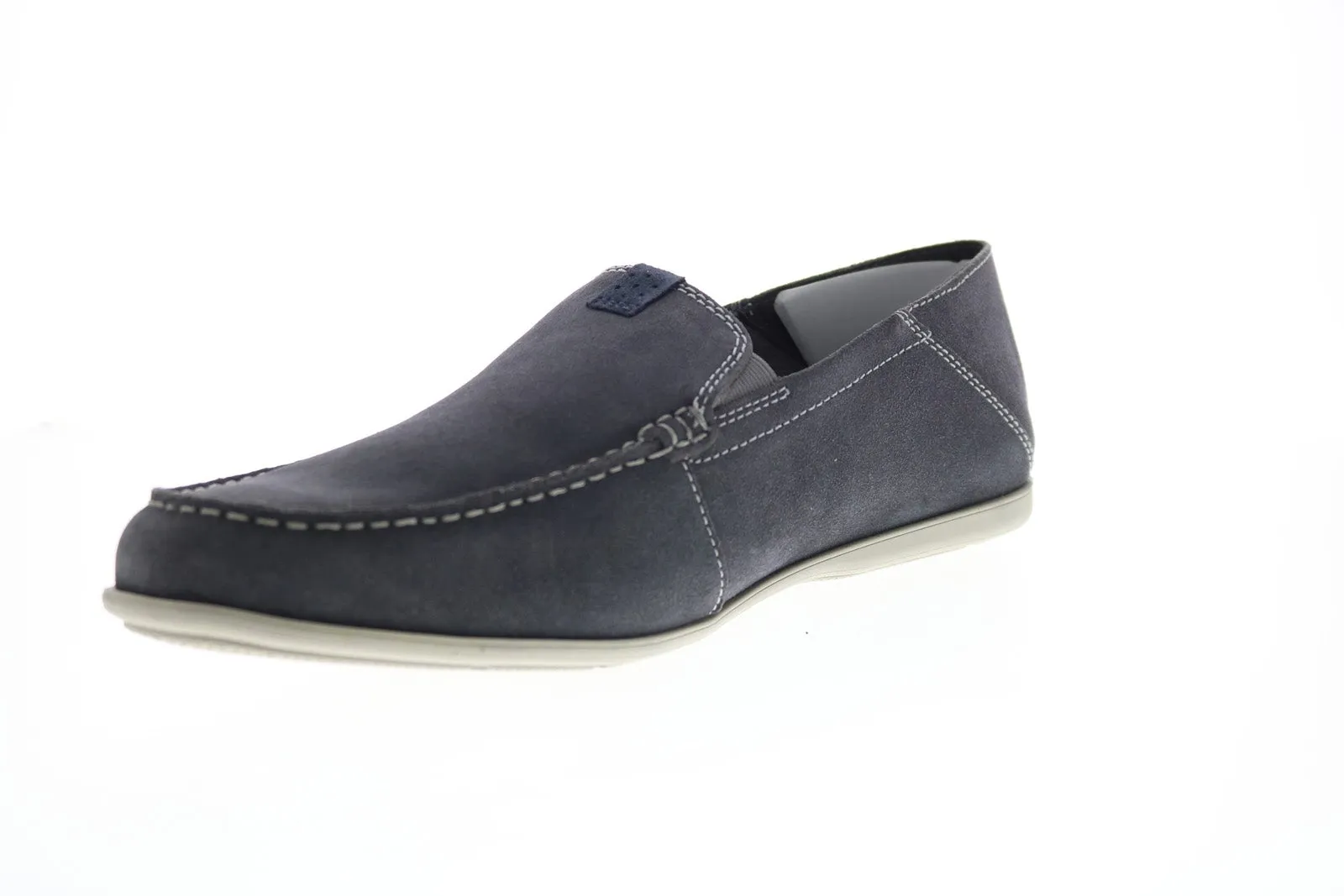 Rockport Malcom Step Back CI4517 Mens Gray Wide Suede Loafers Casual Shoes