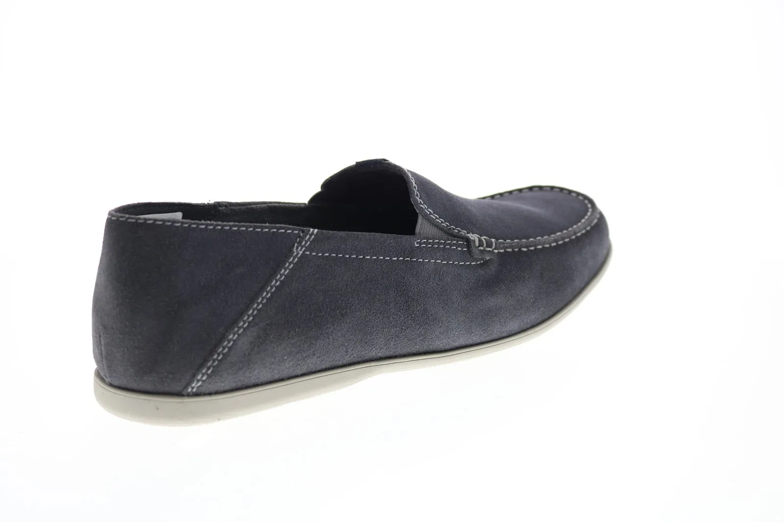 Rockport Malcom Step Back CI4517 Mens Gray Wide Suede Loafers Casual Shoes