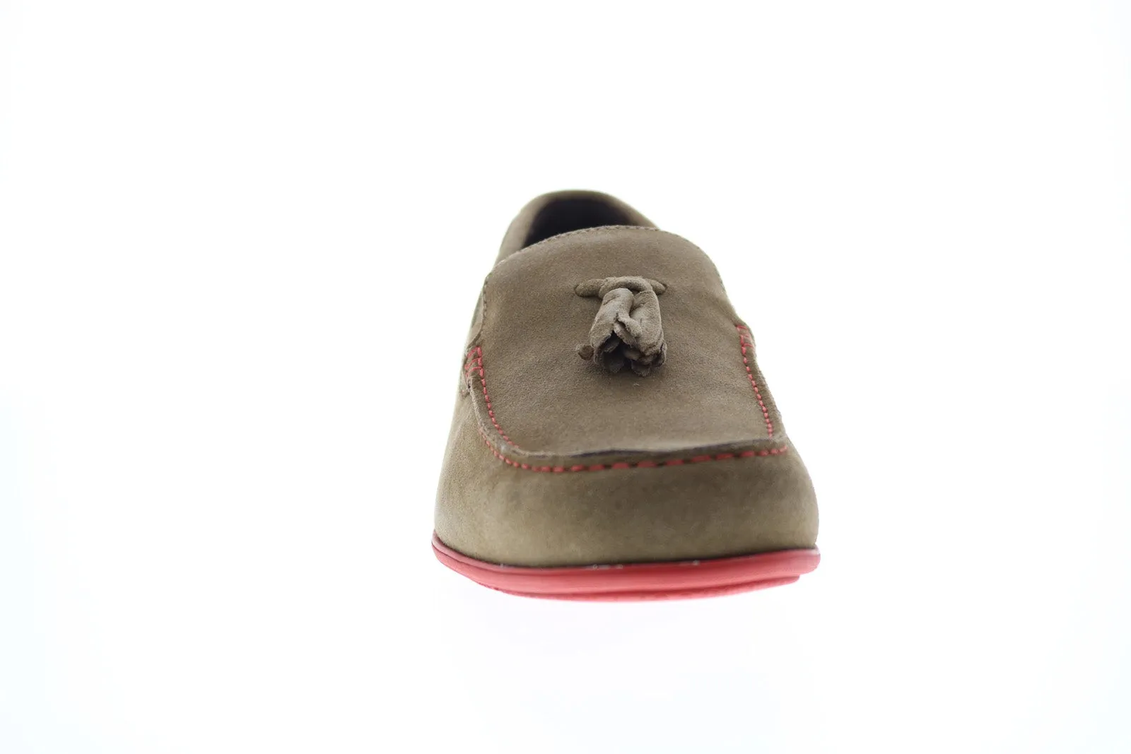 Rockport Malcom Tassel CI0075 Mens Gray Wide Suede Loafers Tasseled Shoes