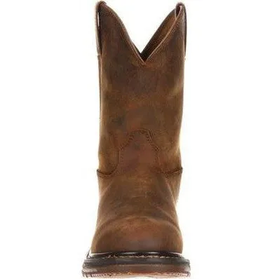 Rocky Men's Original Ride Roper 10" Round Toe Western Boot -Brown- FQ0001108