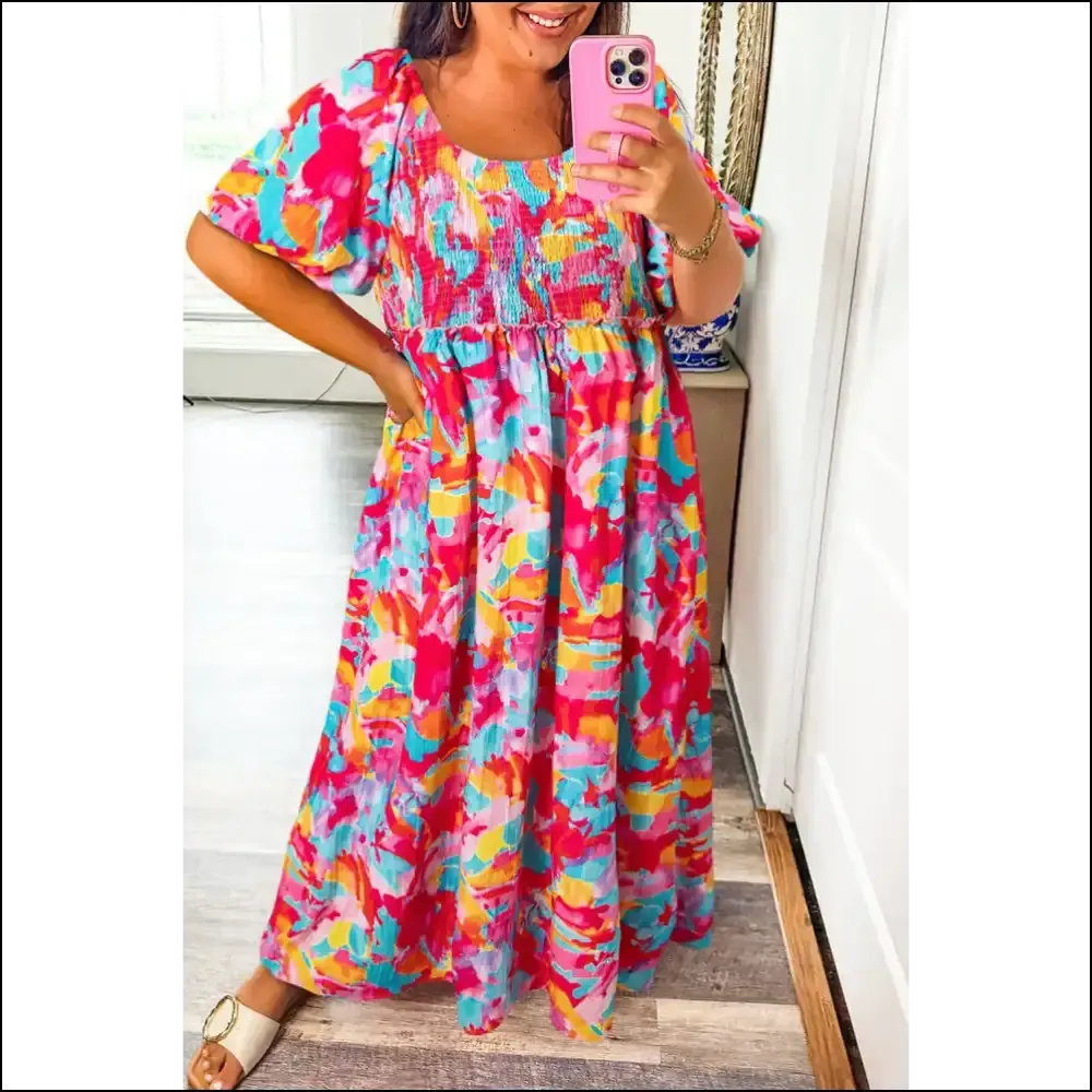 Rose Abstract Size Dress: Curves Ahead, Hotness ! 🌹 Needful Things