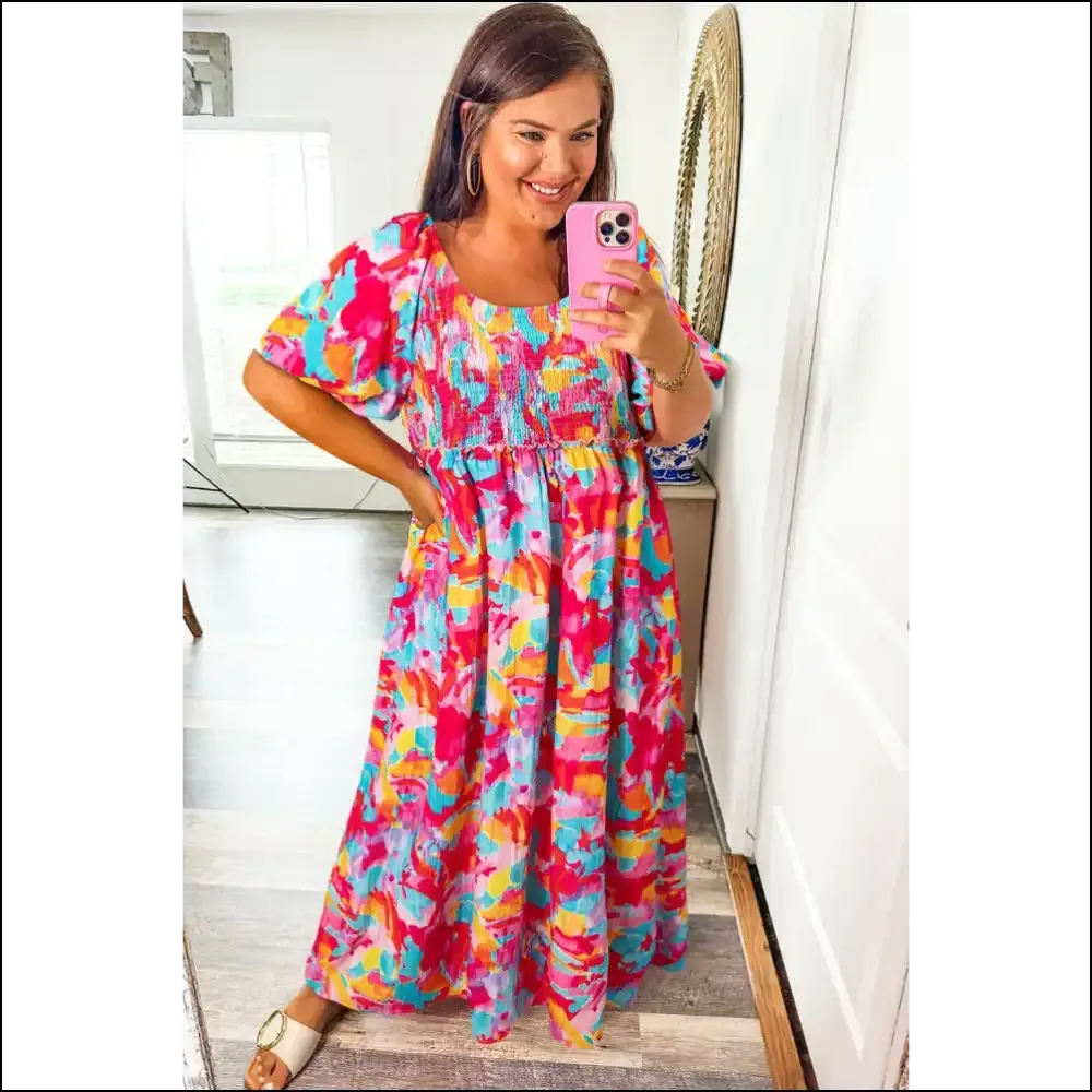 Rose Abstract Size Dress: Curves Ahead, Hotness ! 🌹 Needful Things