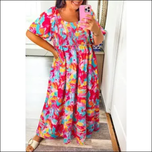 Rose Abstract Size Dress: Curves Ahead, Hotness ! 🌹 Needful Things
