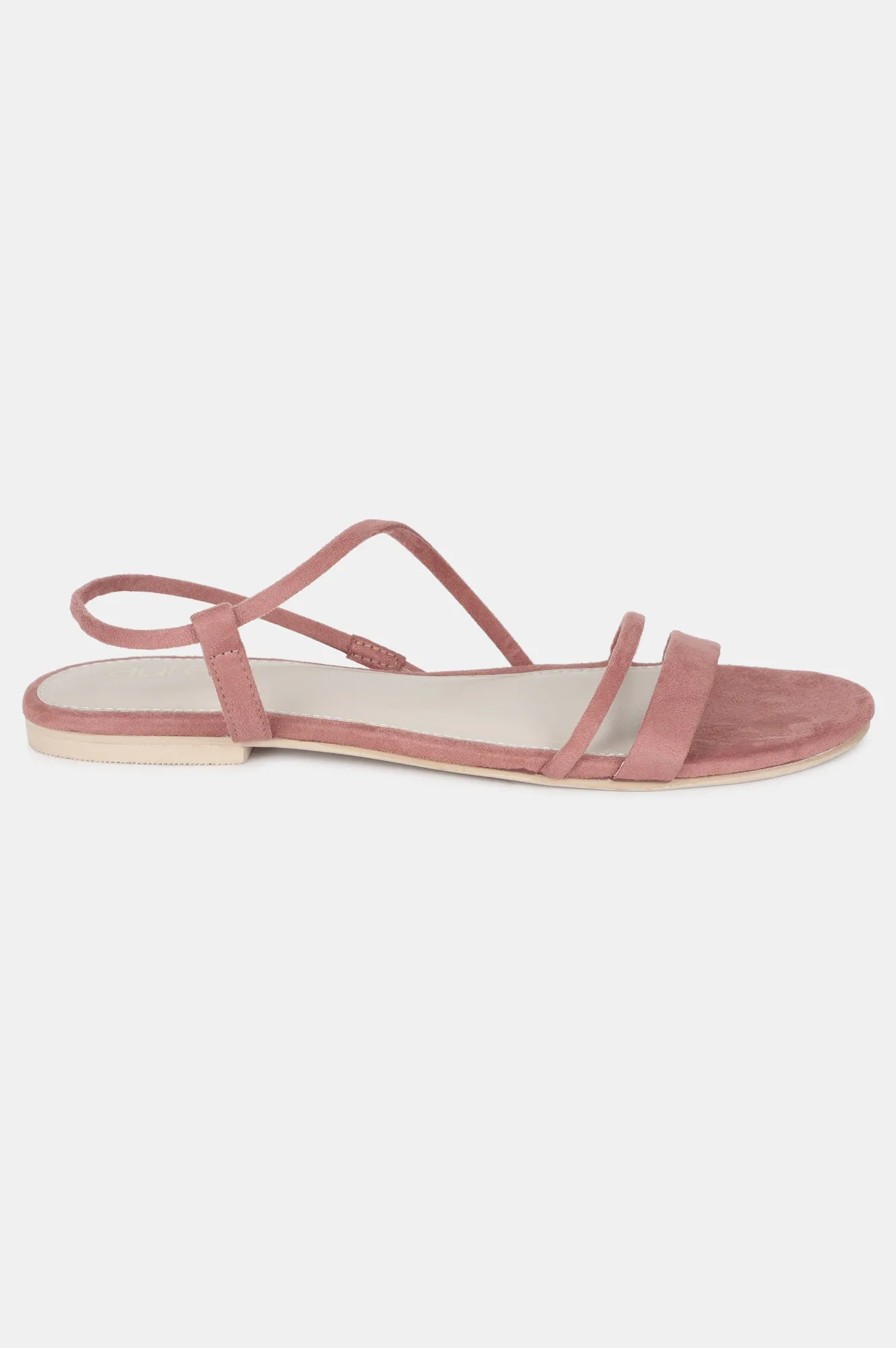 Rust Almond Toe Textured Flat-ZKARLA