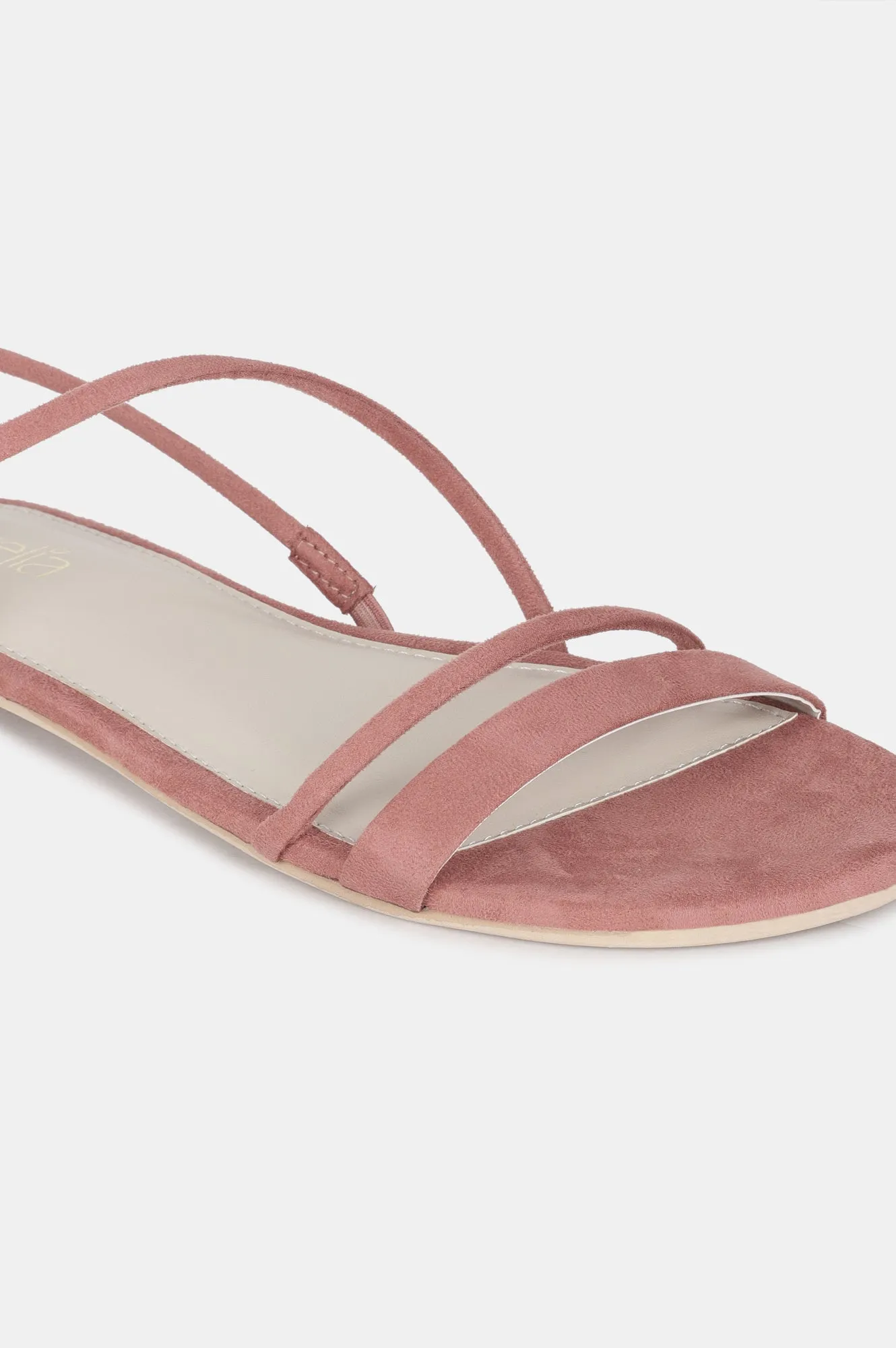 Rust Almond Toe Textured Flat-ZKARLA