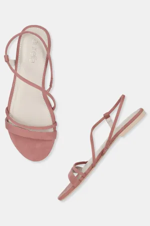 Rust Almond Toe Textured Flat-ZKARLA