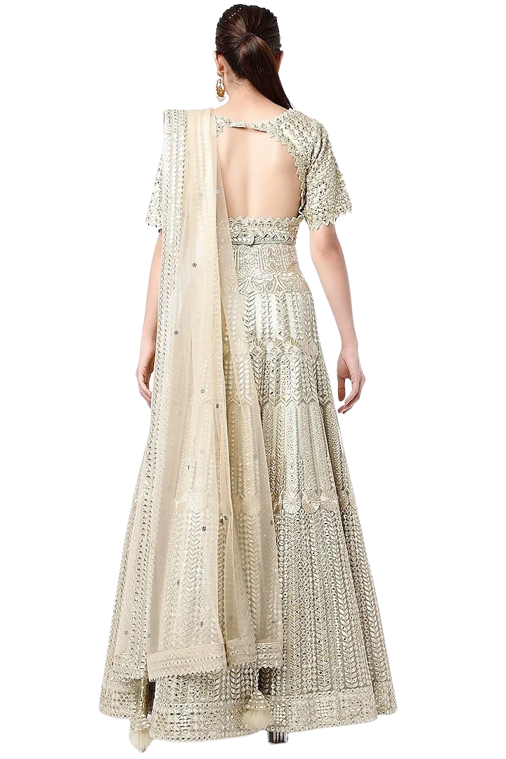 SAMPLE SALE: Lime Embroidered Lehenga Set