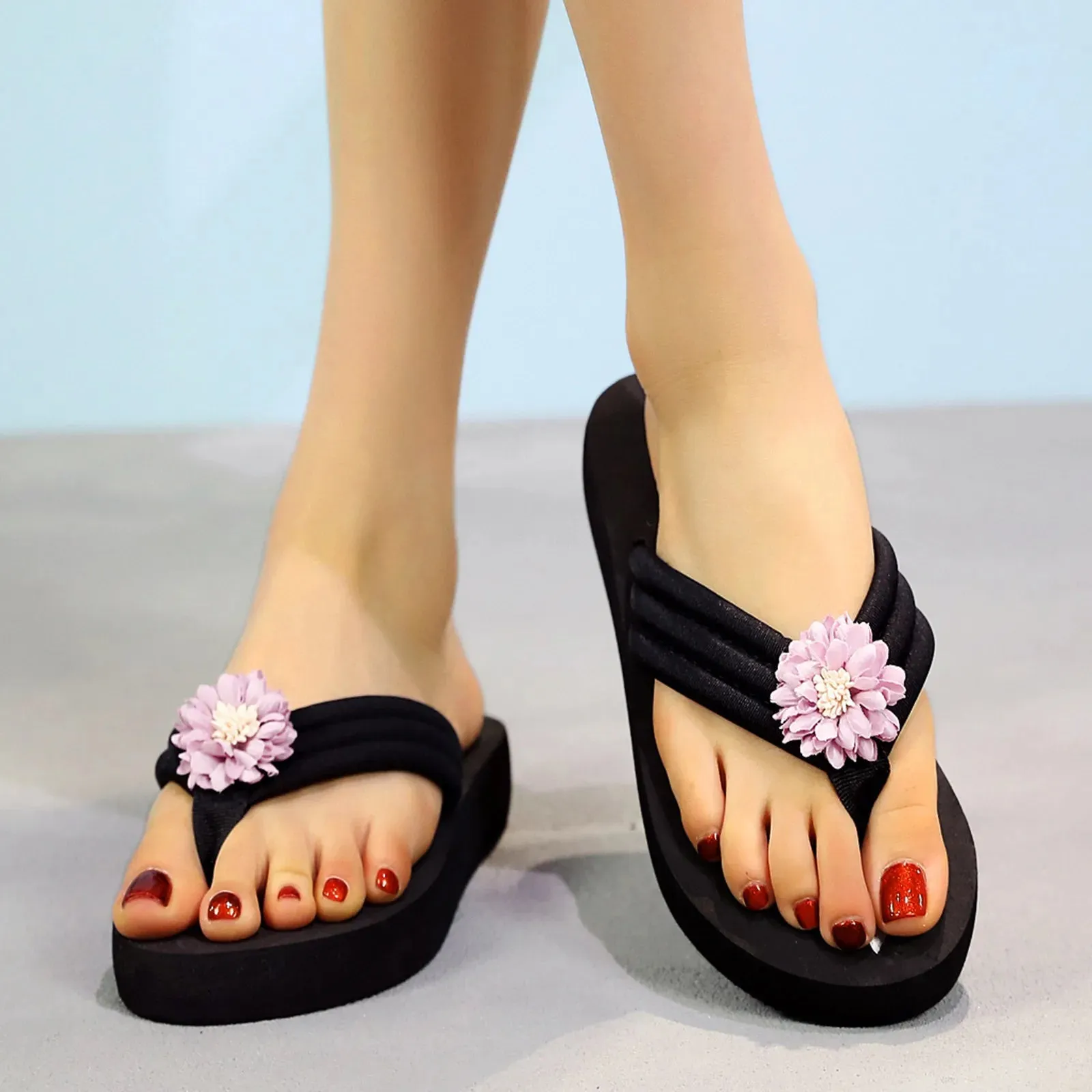 Sandals For Women Sandals Wedge Fashion Clip Sandals Bottomed Toe Clip Summer Women'S Sandals Toe Women'S Beach Women'S туфли
