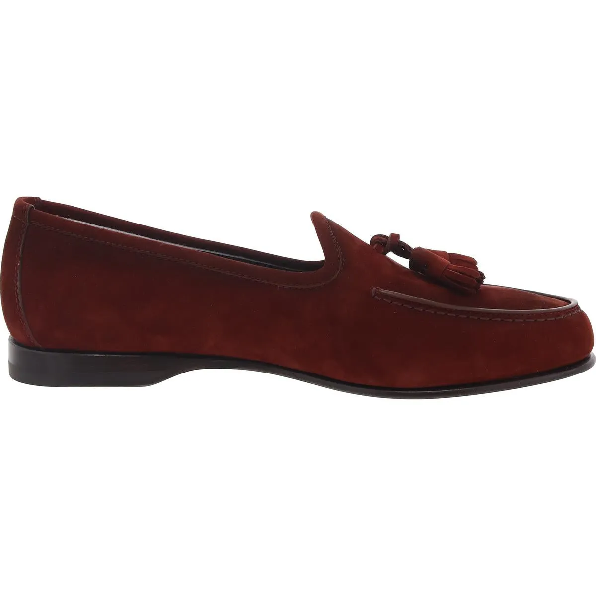 Santoni Mens Andrea Tassel Suede Loafers