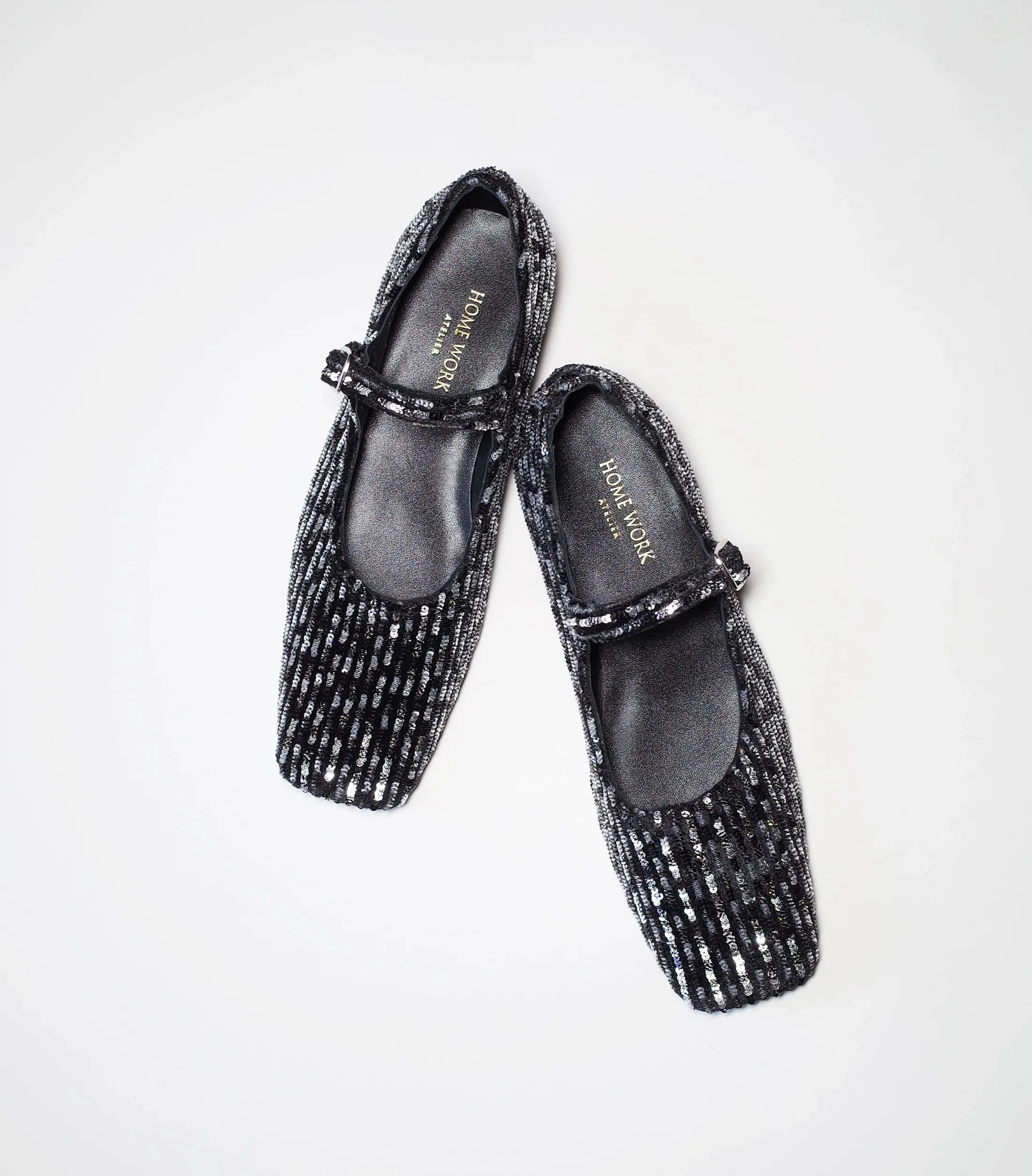 Sequined Velvet Mary Jane Shoes