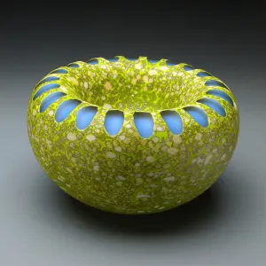 Shoal Series in Sandbar Handblown Glass Bowl by Thomas Spake Studios