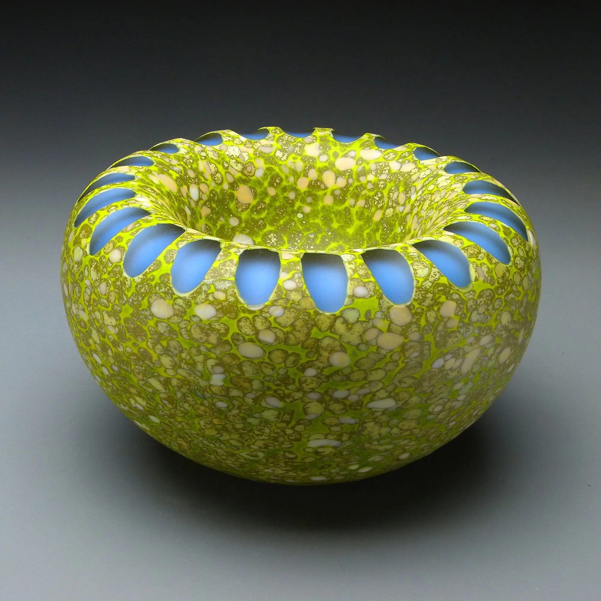 Shoal Series in Sandbar Handblown Glass Bowl by Thomas Spake Studios