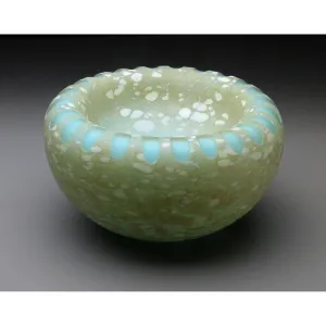 Shoal Series in Seafoam Handblown Glass Bowl by Thomas Spake Studios