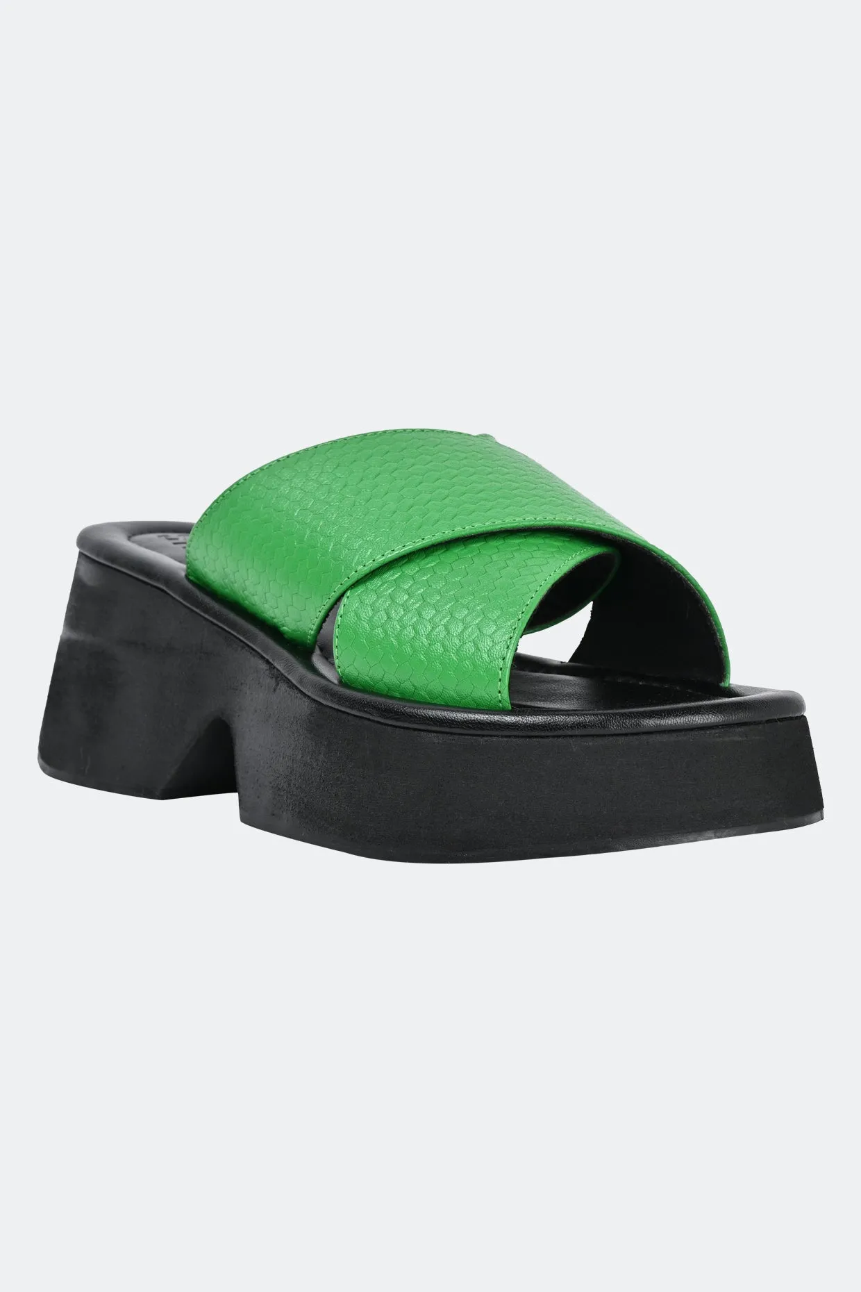 Siena Green Platform Sandals For Women