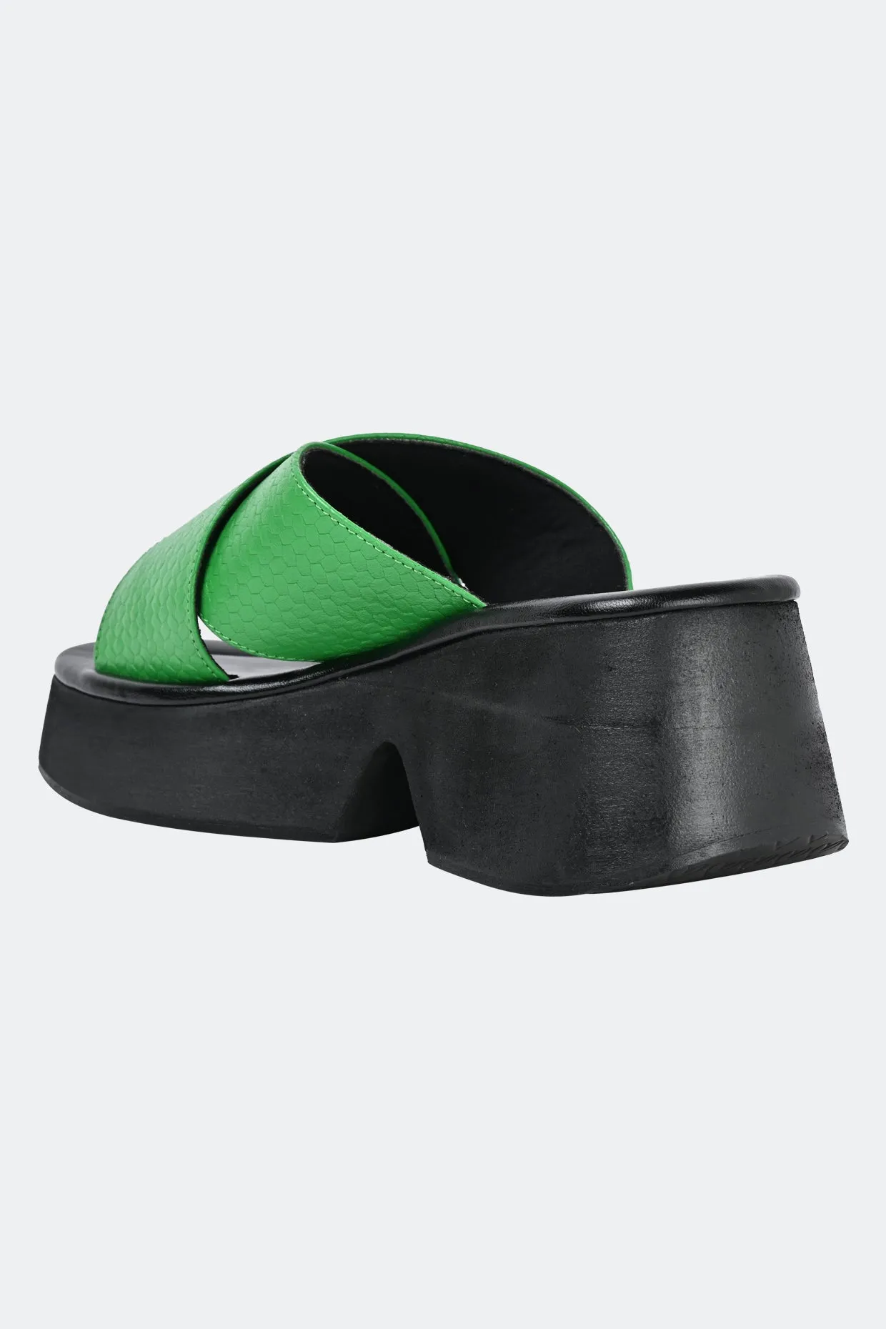 Siena Green Platform Sandals For Women
