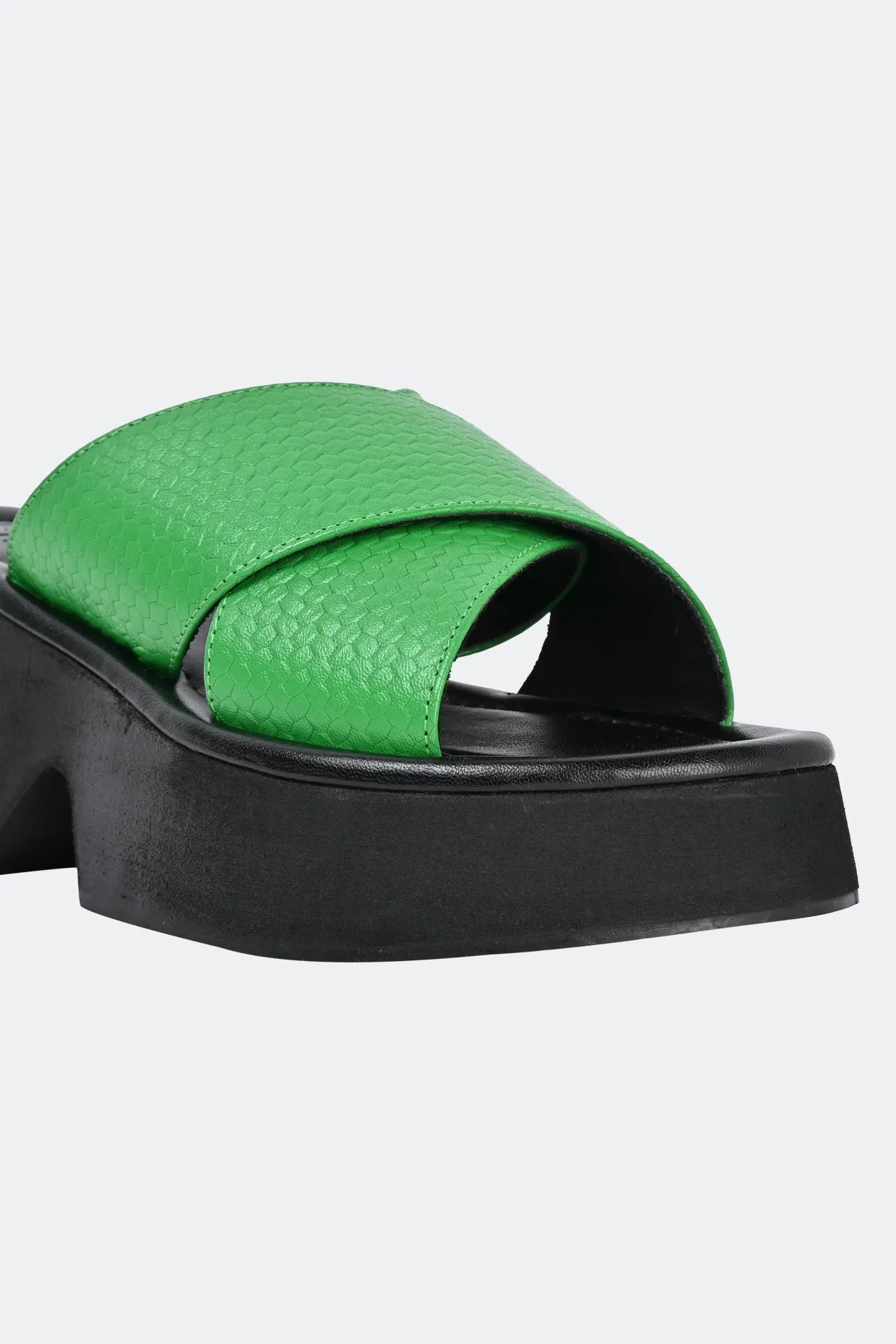 Siena Green Platform Sandals For Women