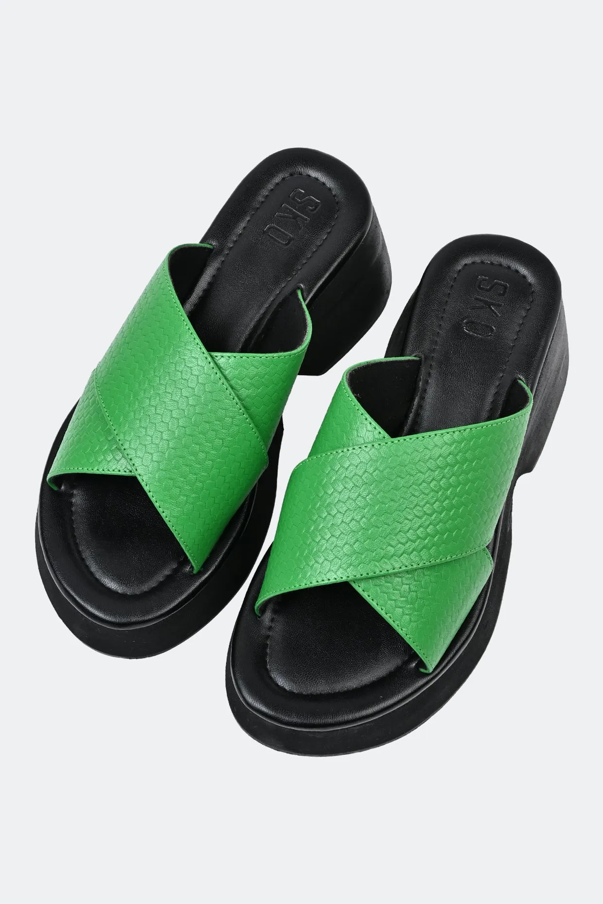 Siena Green Platform Sandals For Women