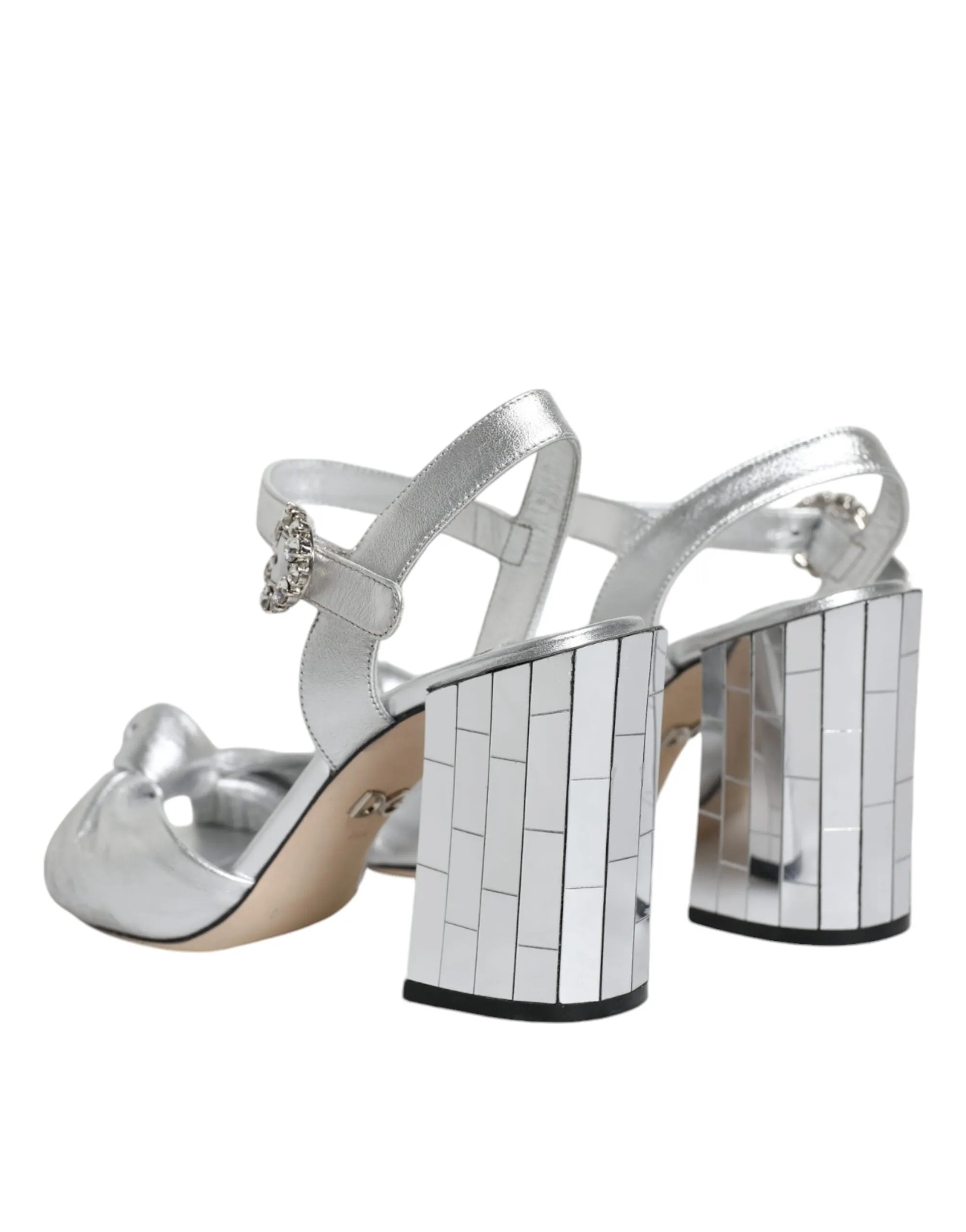 Silver Mirror Heels KEIRA Sandals Shoes