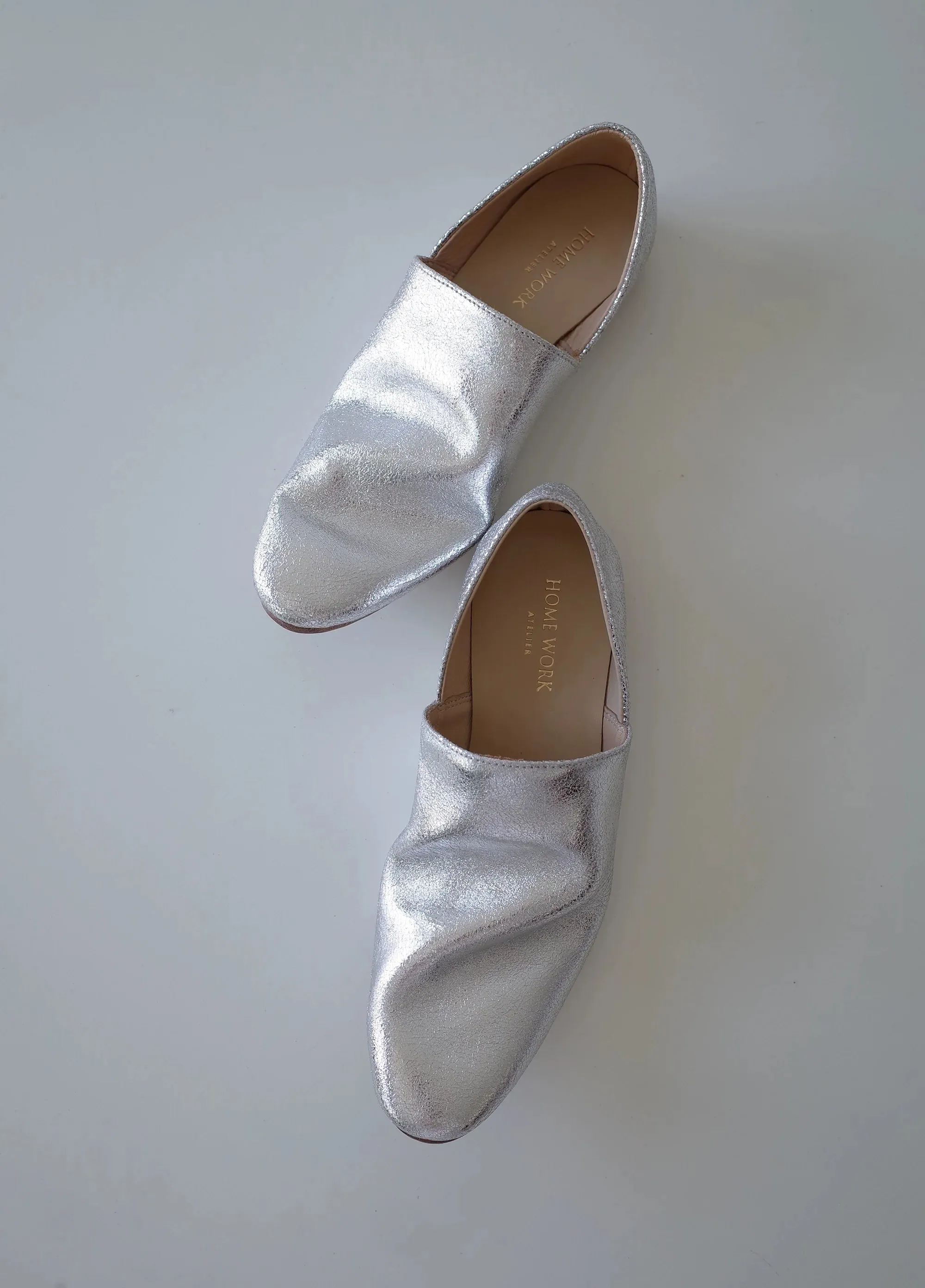 Silver Slip-On Shoes