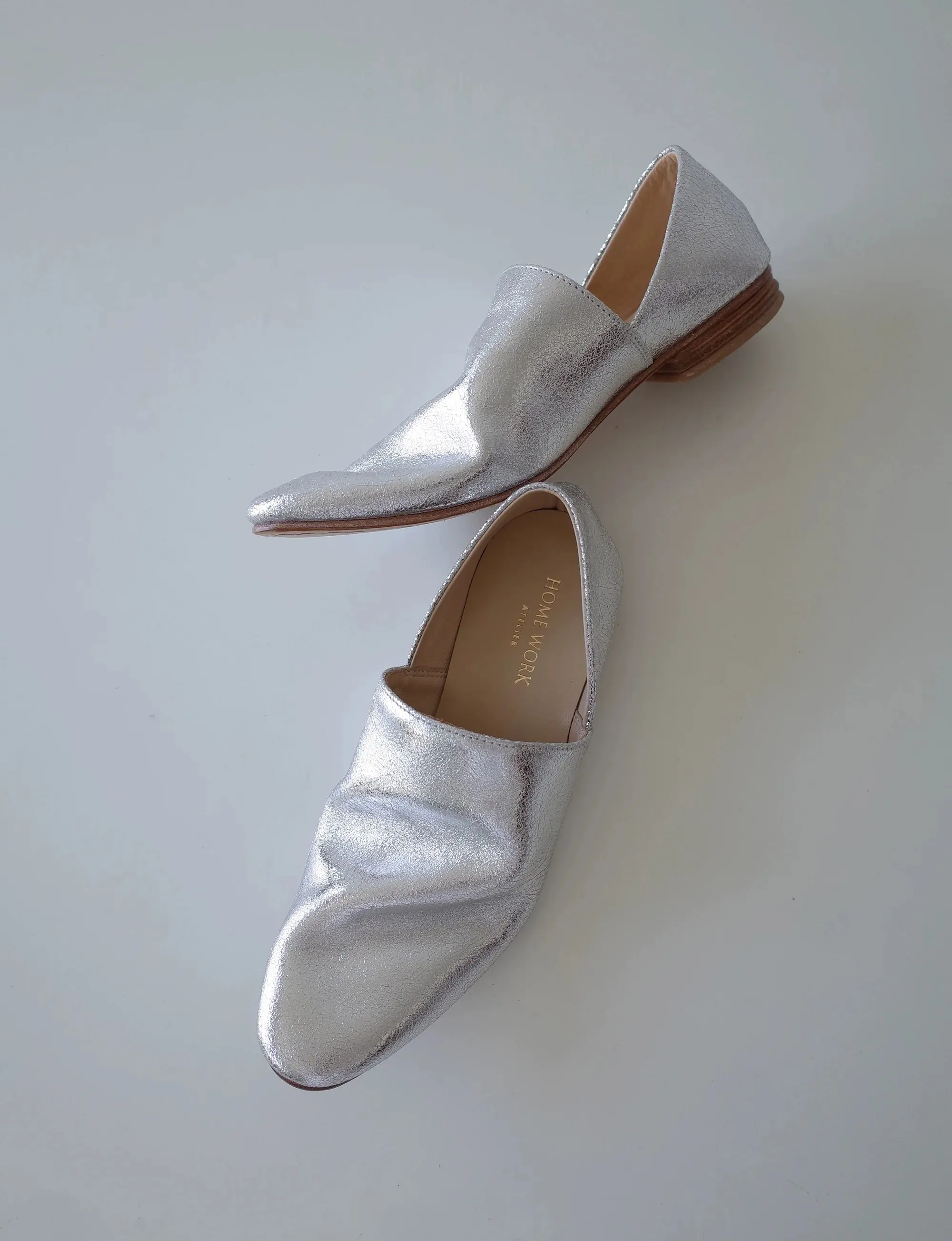 Silver Slip-On Shoes
