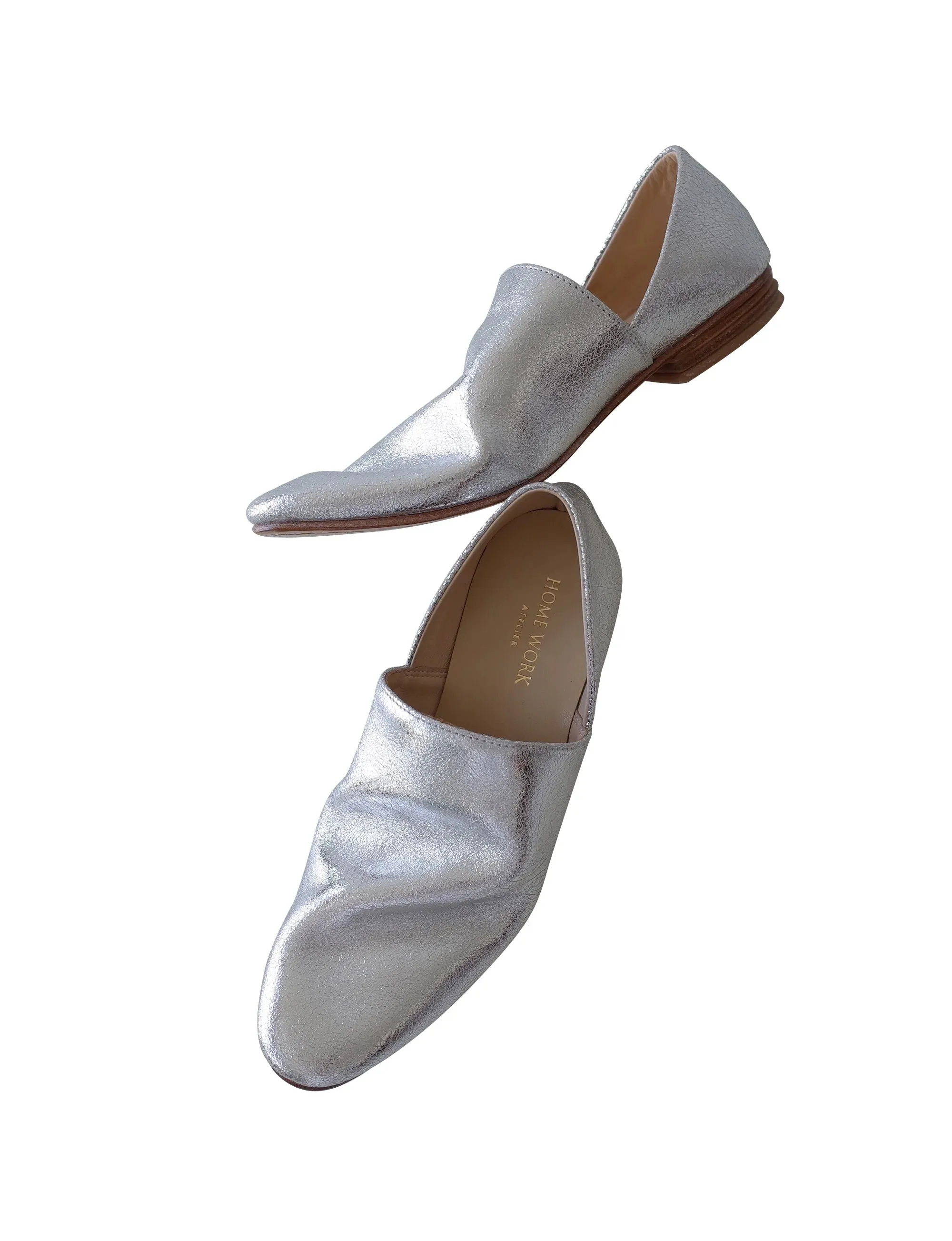 Silver Slip-On Shoes