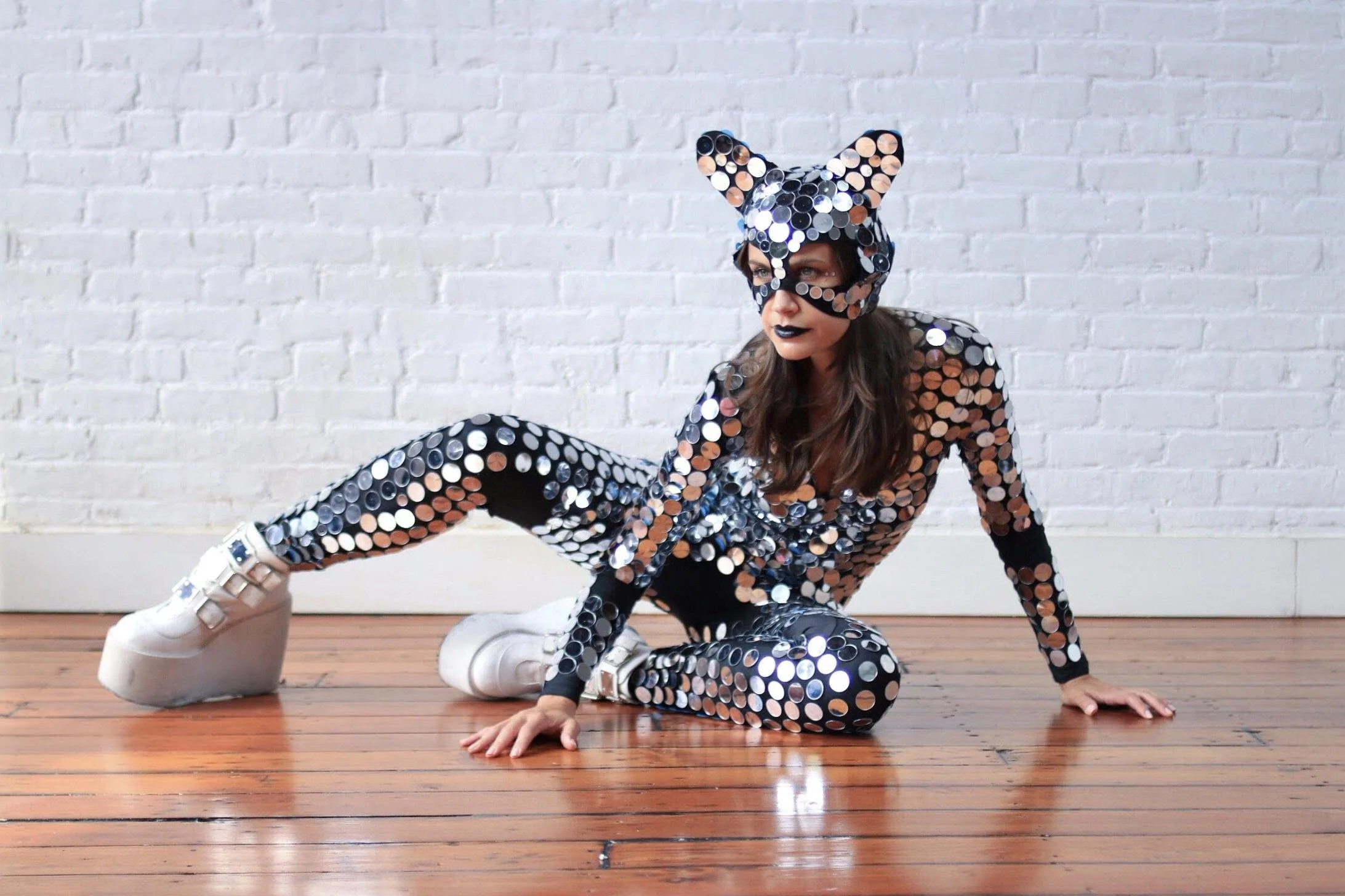 Space Kat Mirrored Suit