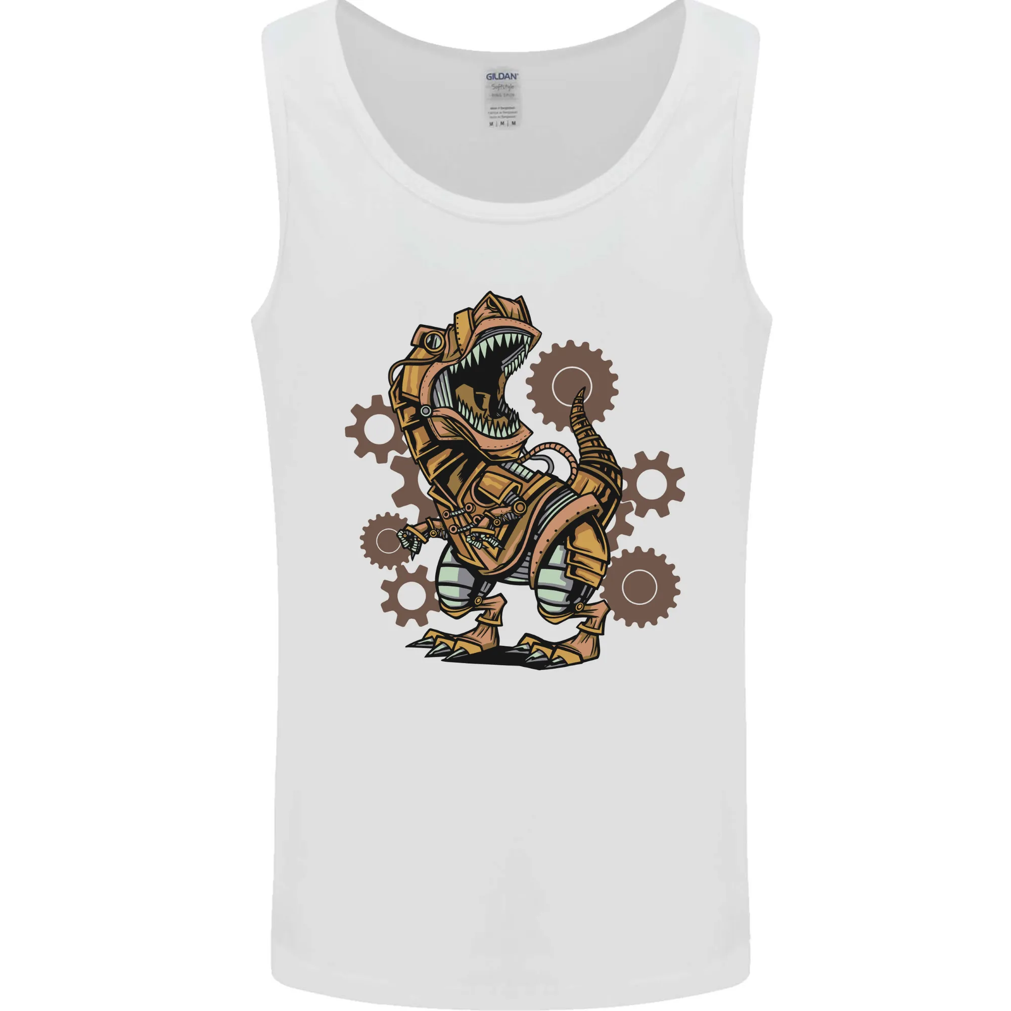 Steampunk T-Rex Dinosaur Mens Vest Tank Top