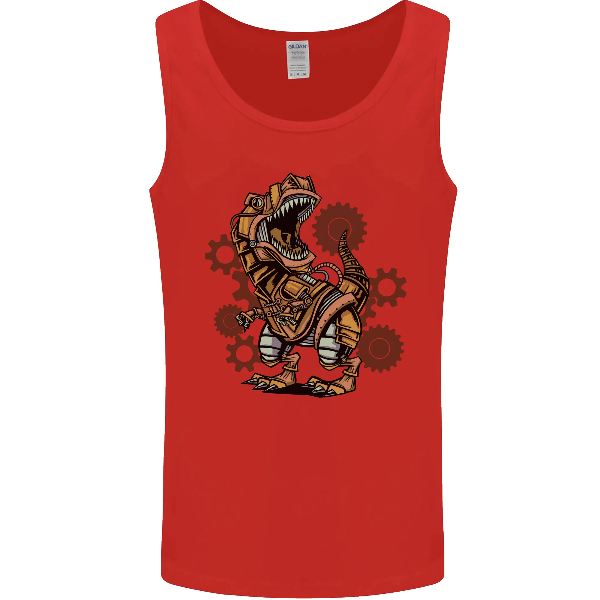 Steampunk T-Rex Dinosaur Mens Vest Tank Top