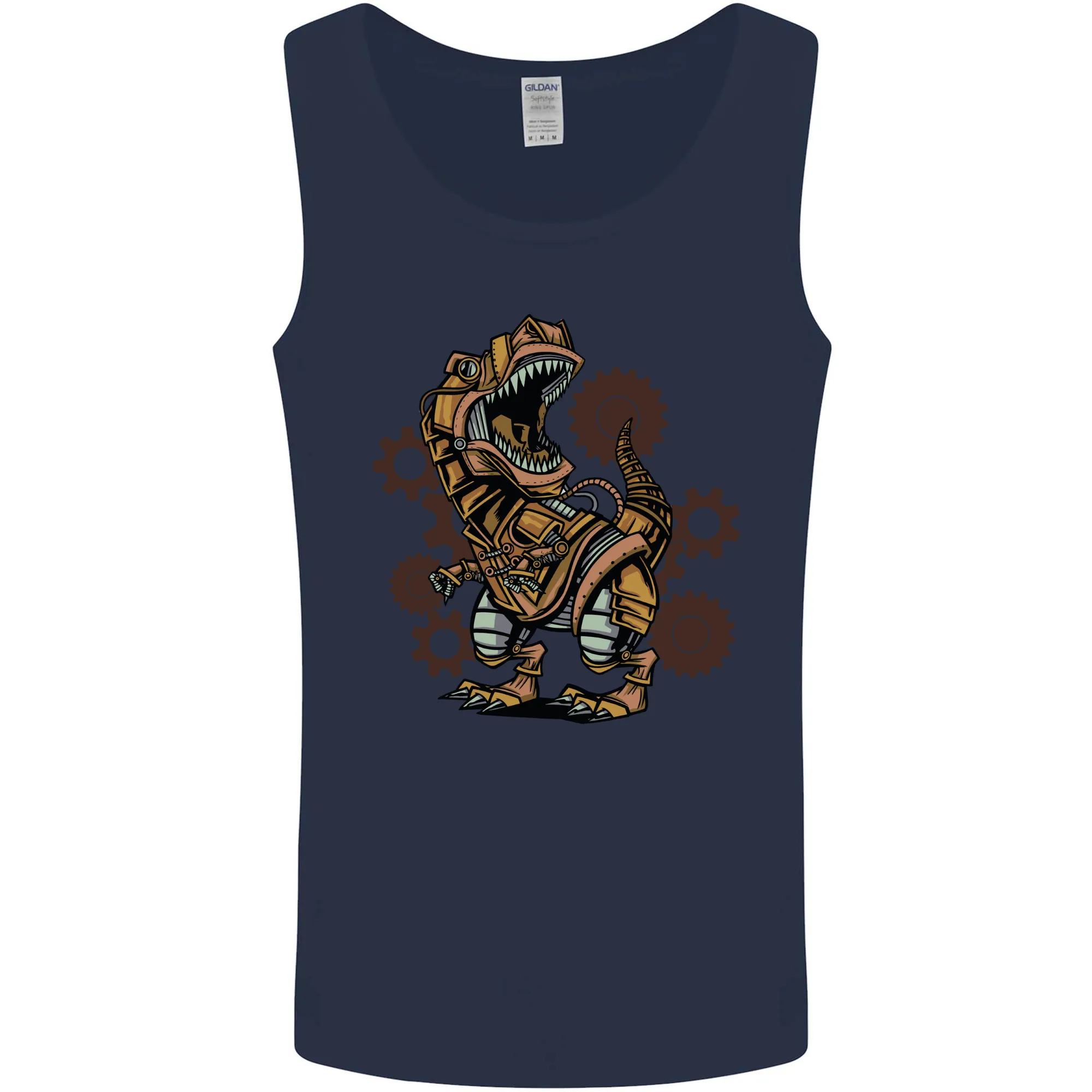 Steampunk T-Rex Dinosaur Mens Vest Tank Top