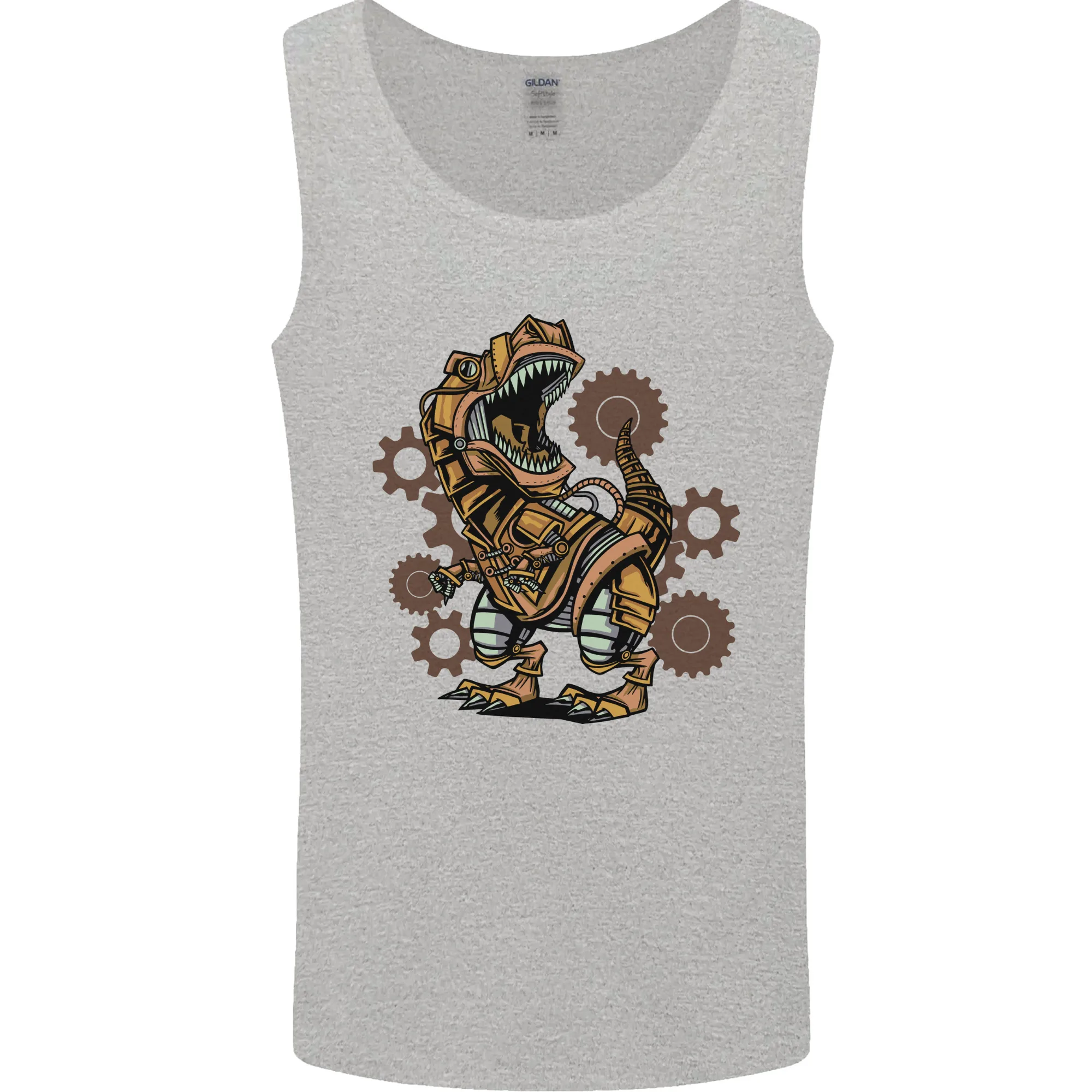 Steampunk T-Rex Dinosaur Mens Vest Tank Top