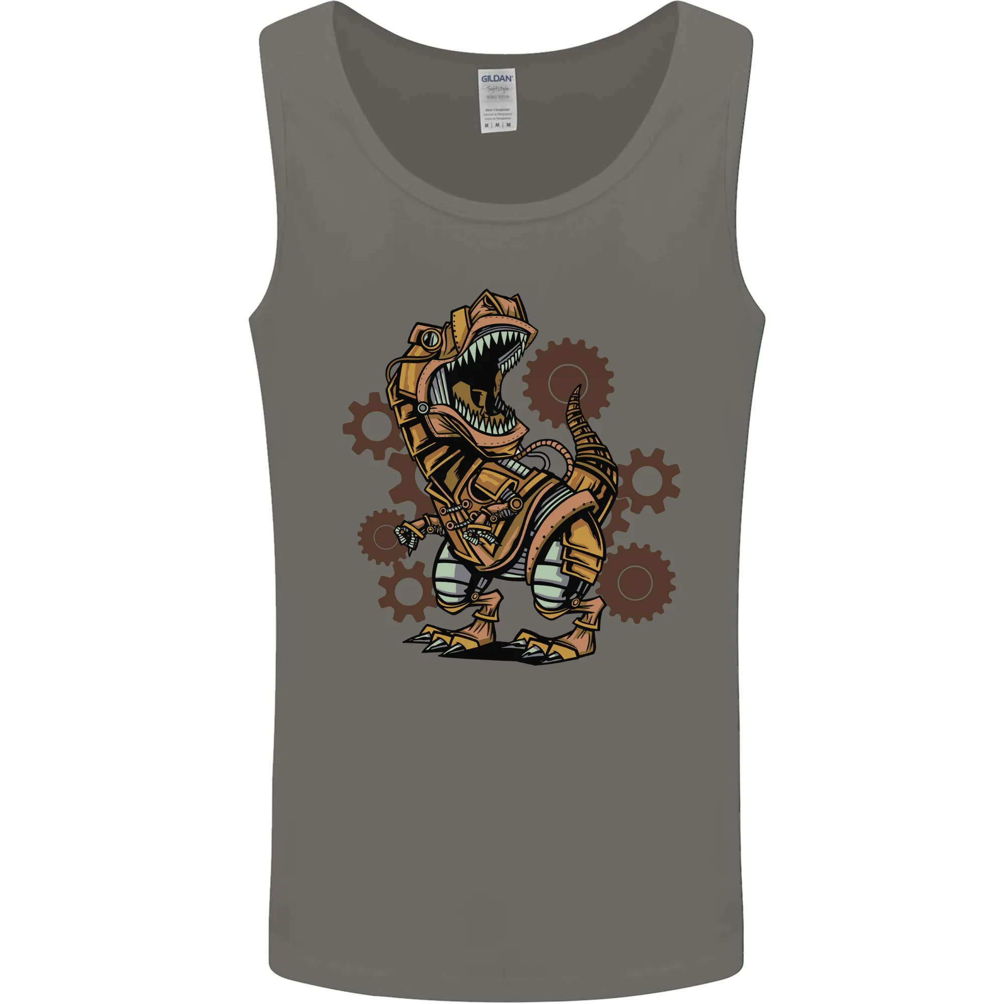Steampunk T-Rex Dinosaur Mens Vest Tank Top
