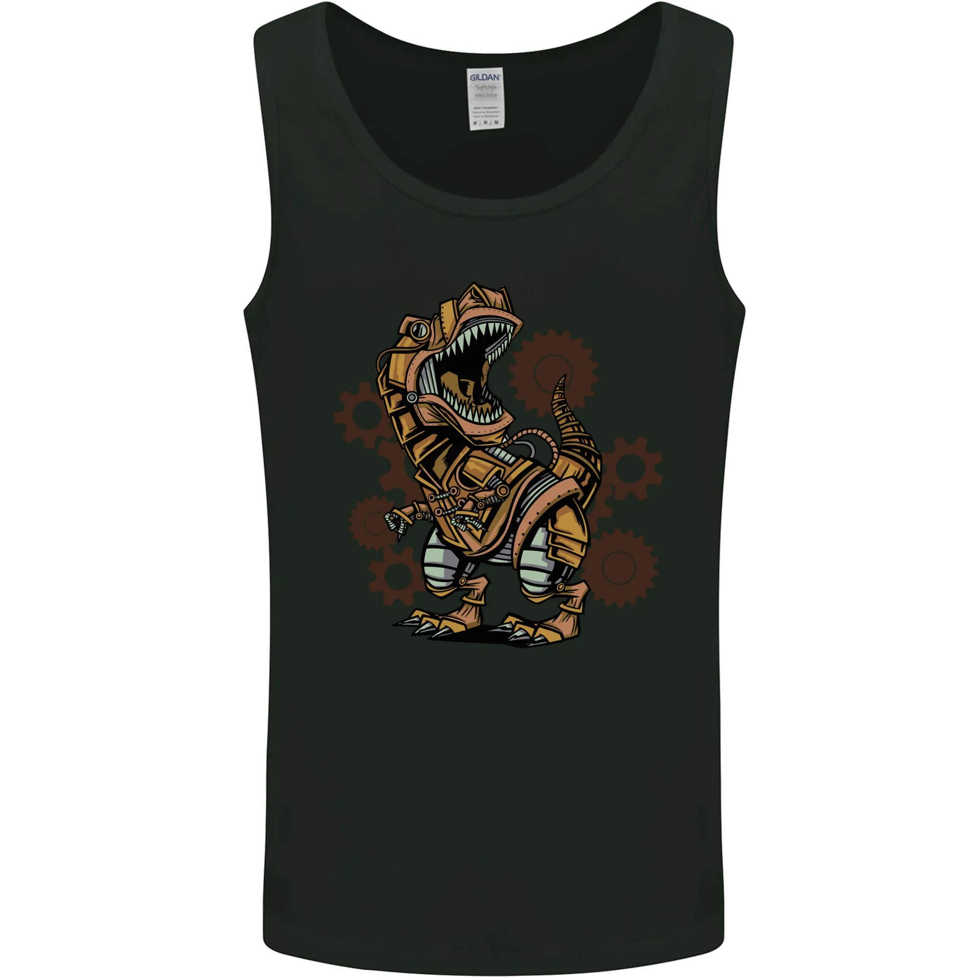 Steampunk T-Rex Dinosaur Mens Vest Tank Top
