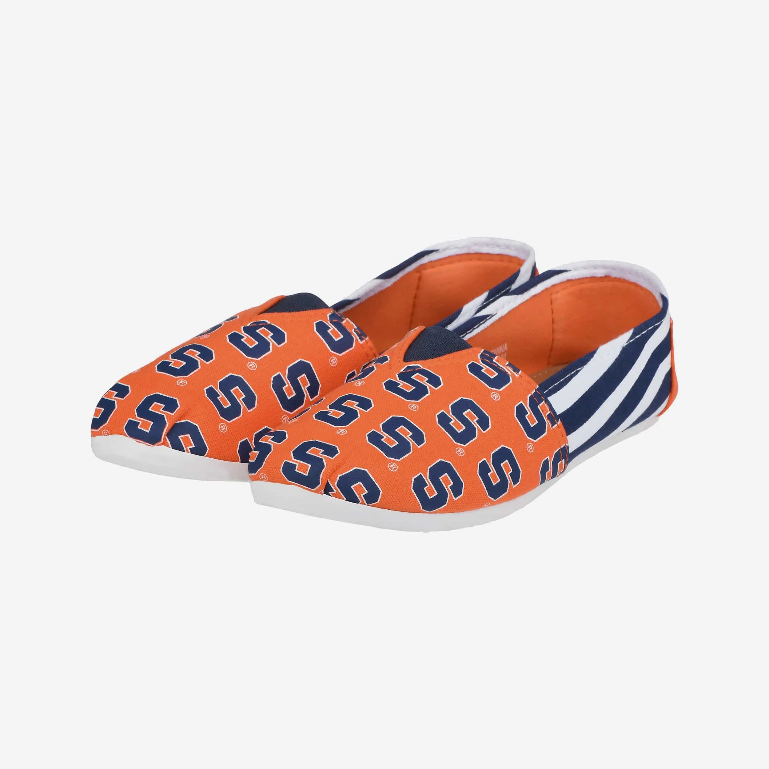 Syracuse Orange Womens Stripe Canvas Shoe