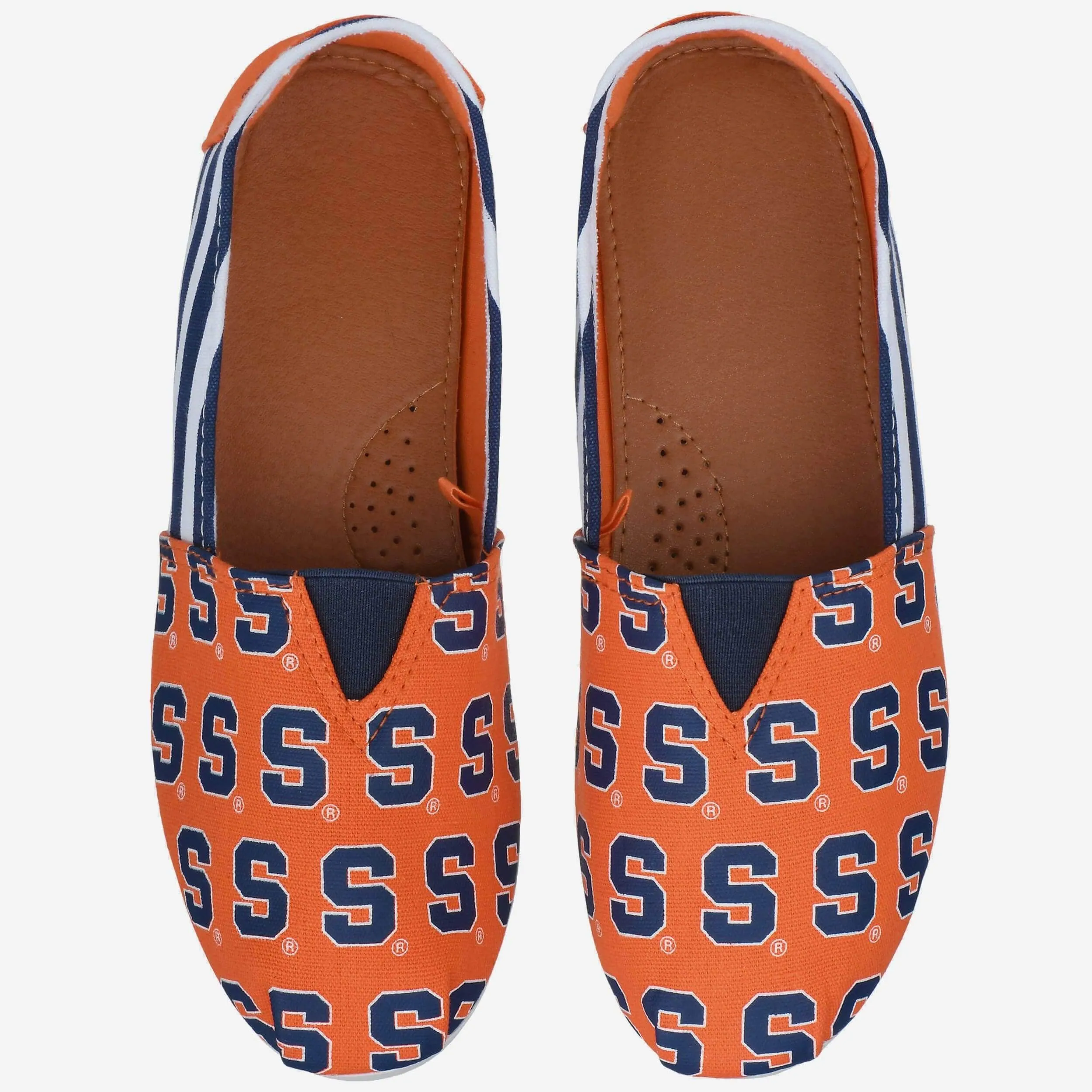 Syracuse Orange Womens Stripe Canvas Shoe