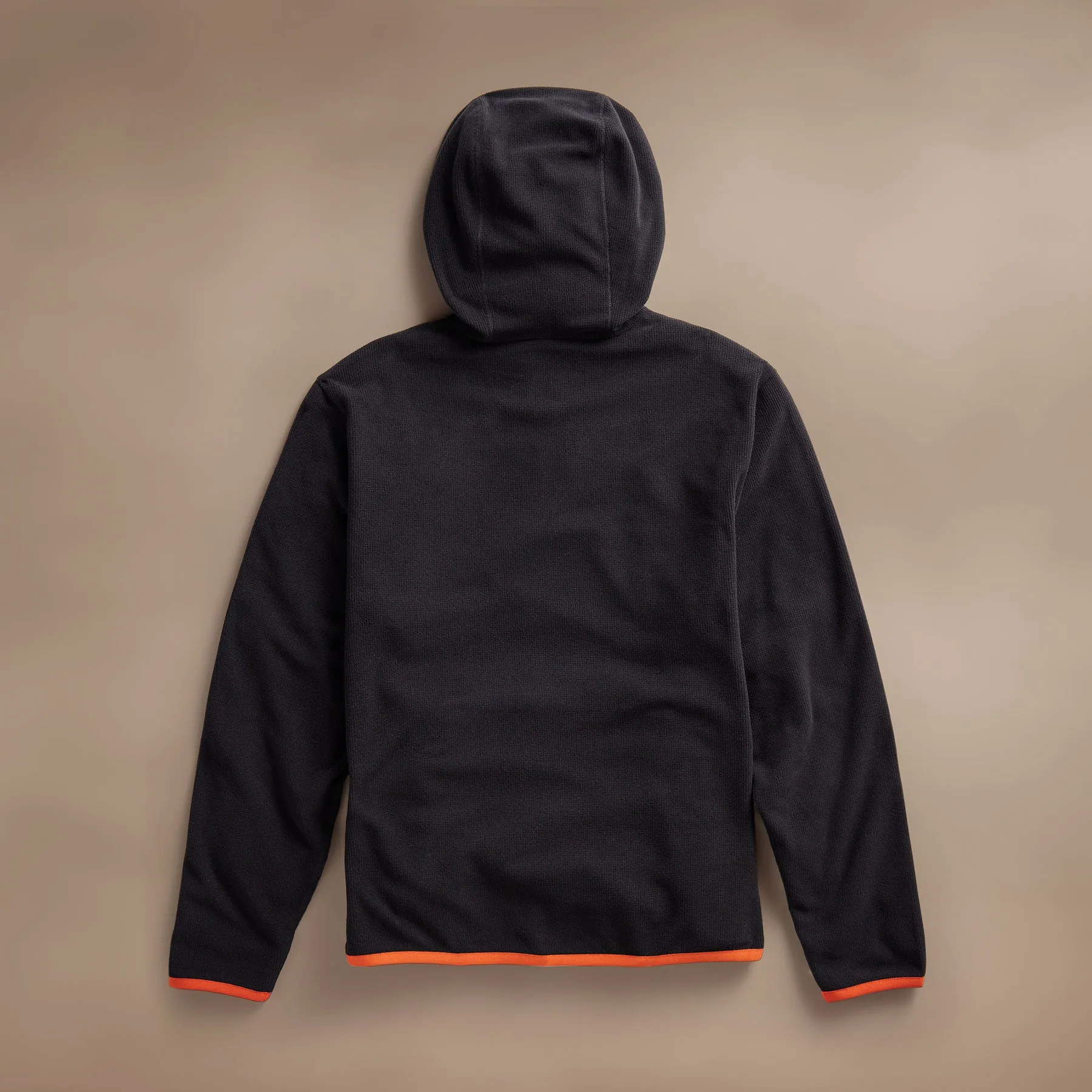Tech Waffle Performance Hoodie - Black/Orange