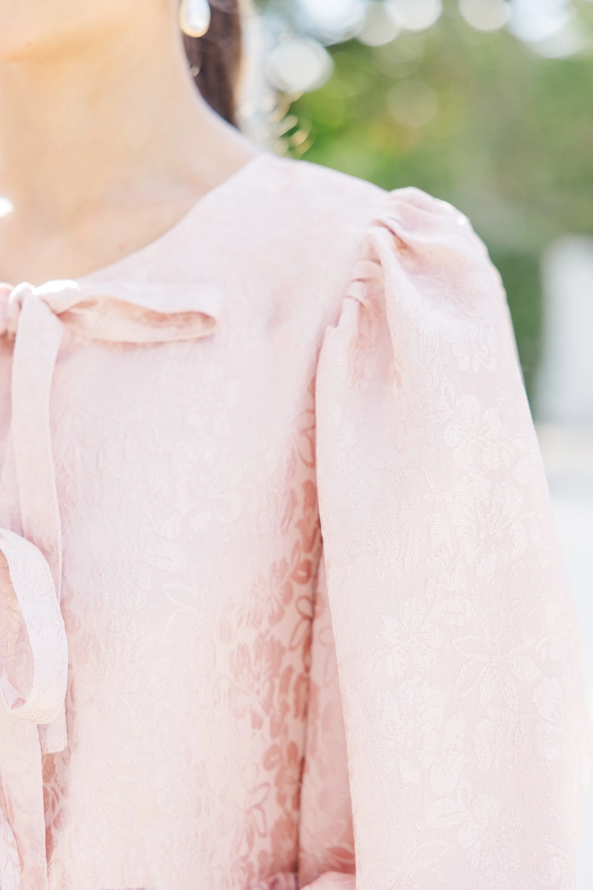 The Allure Dusty Rose Textured Babydoll Dress