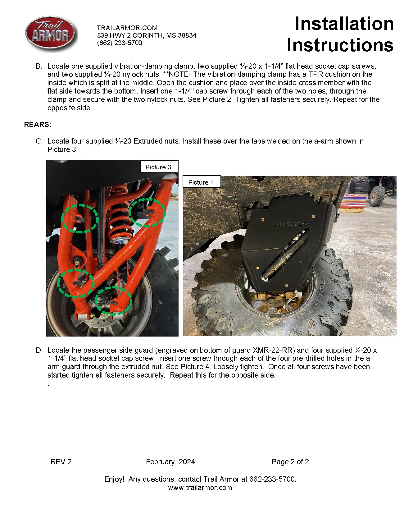 Trail Armor Can Am Defender Pro Lonestar, Can Am Defender X MR, Defender Max X MR, Defender DPS Cab, Defender Limited, Defender Max Limited, Defender Pro Limited, Defender Max Lonestar Cab iMpact A-Arm guards for FACTORY ARCHED A-ARMS
