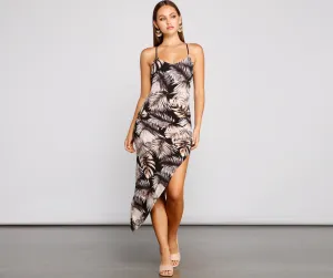 Tropical Dream Stylish Asymmetrical Maxi Dress