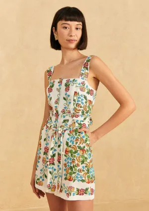 Tropical Romance Off White Romper