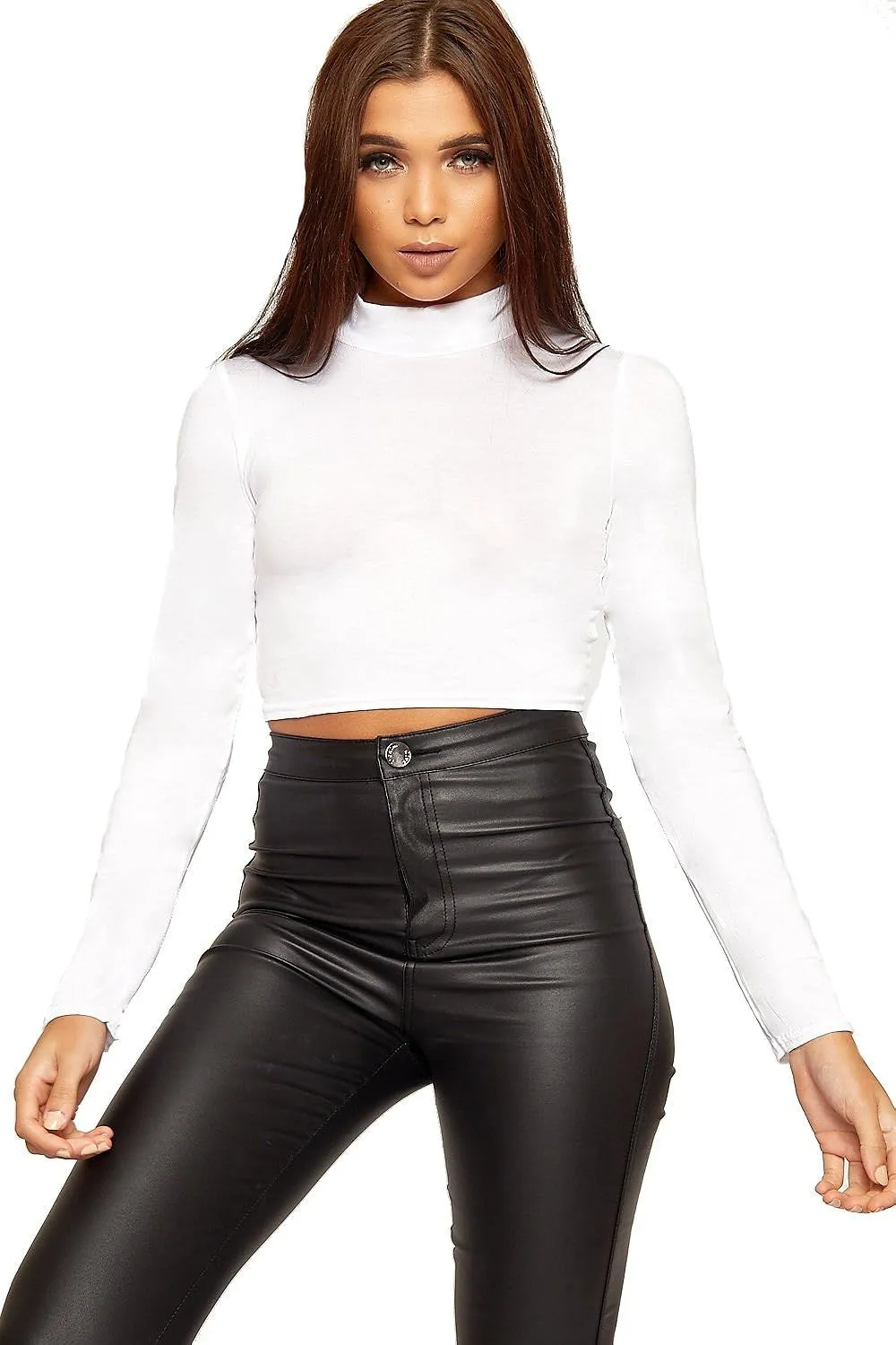 Turtle Neck Crop Top