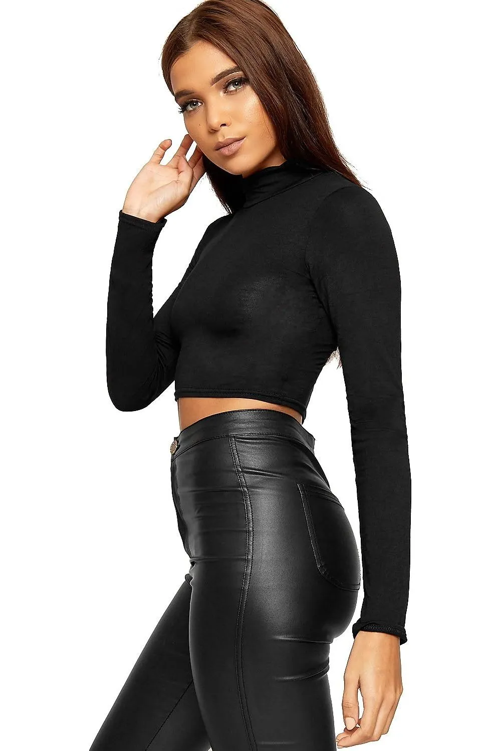 Turtle Neck Crop Top