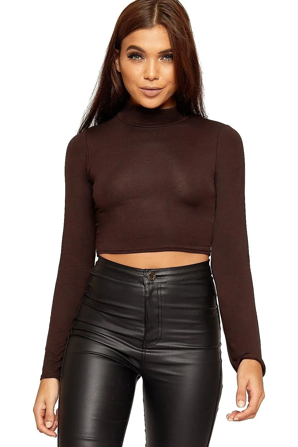 Turtle Neck Crop Top