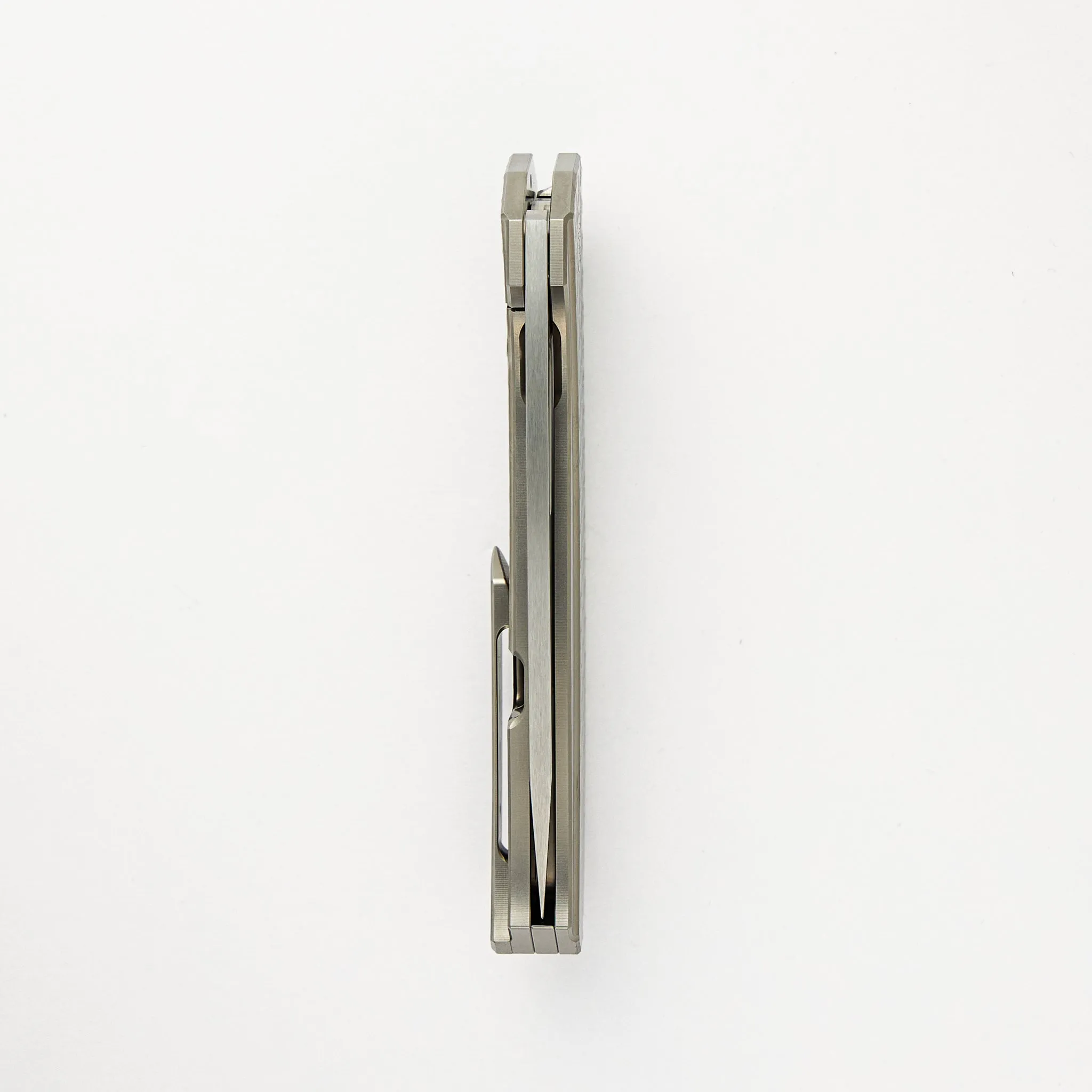 Veli – Fade Honeycomb Textured Titanium Handle – RWL-34 Blade – Blasted Titanium Hardware